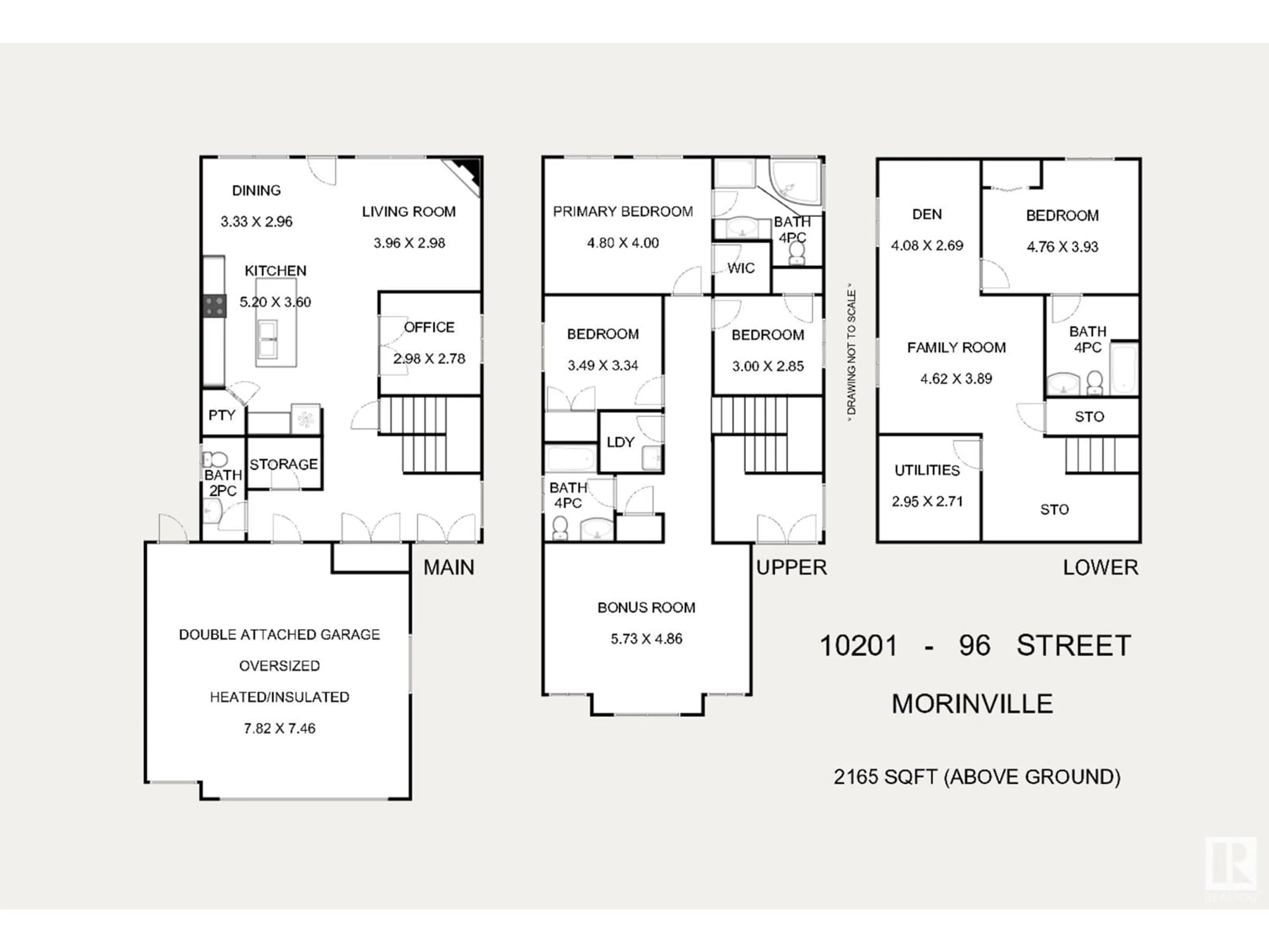 Floor plan for 10201 96 ST, Morinville Alberta T8R0B5