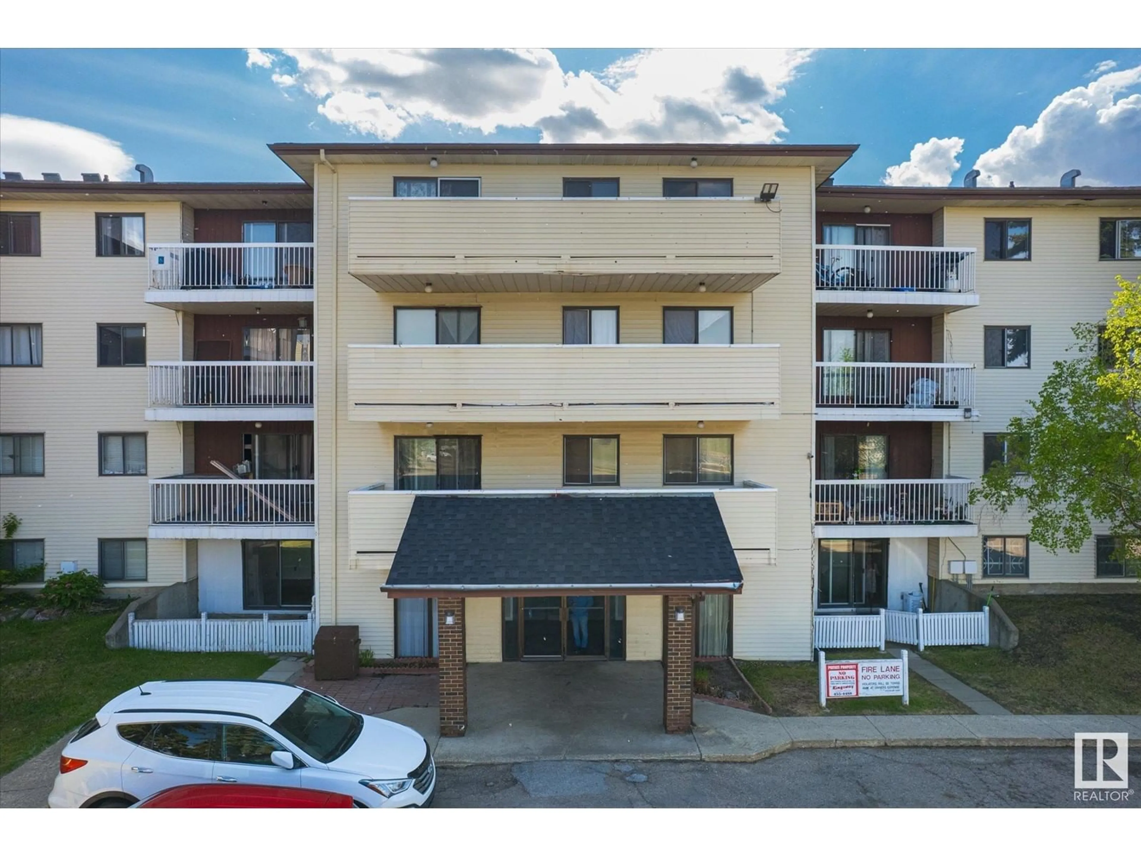 A pic from outside/outdoor area/front of a property/back of a property/a pic from drone, building for #307 - 1945 105 ST NW, Edmonton Alberta T6J5N6