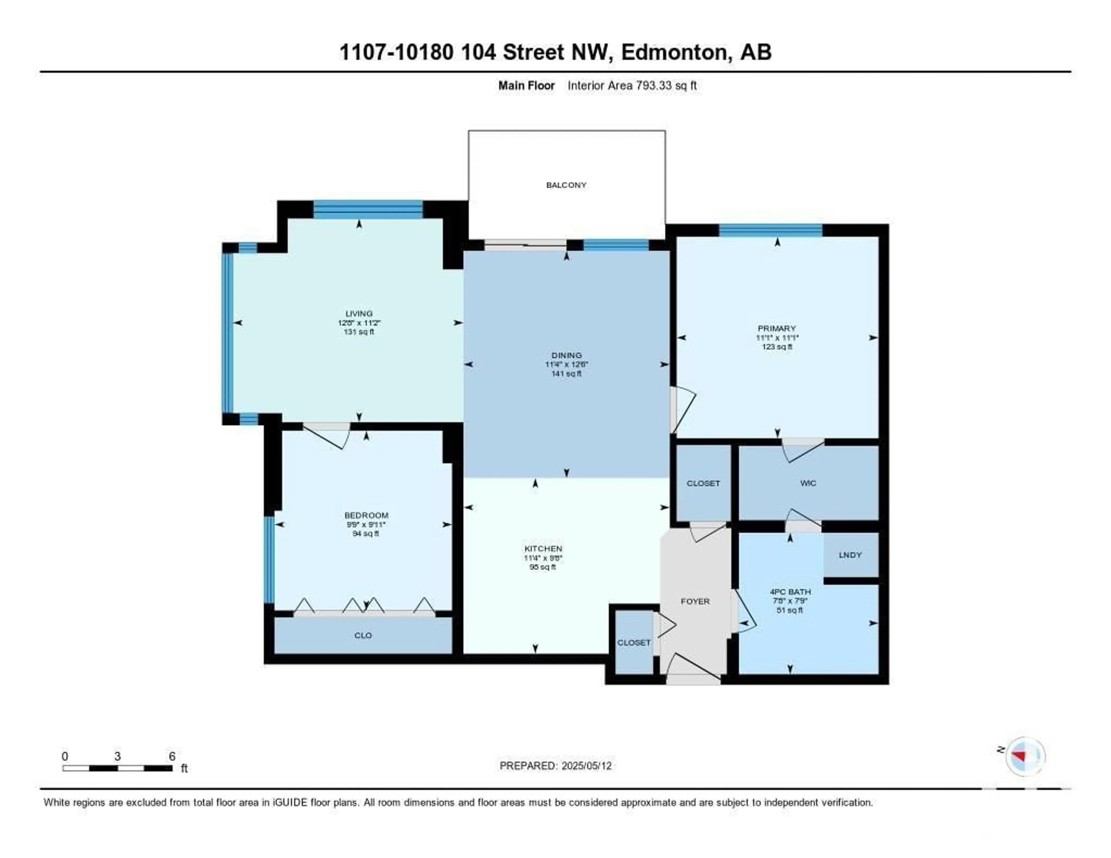 Floor plan for 10180 - 1107 104 ST, Edmonton Alberta T5J1A7
