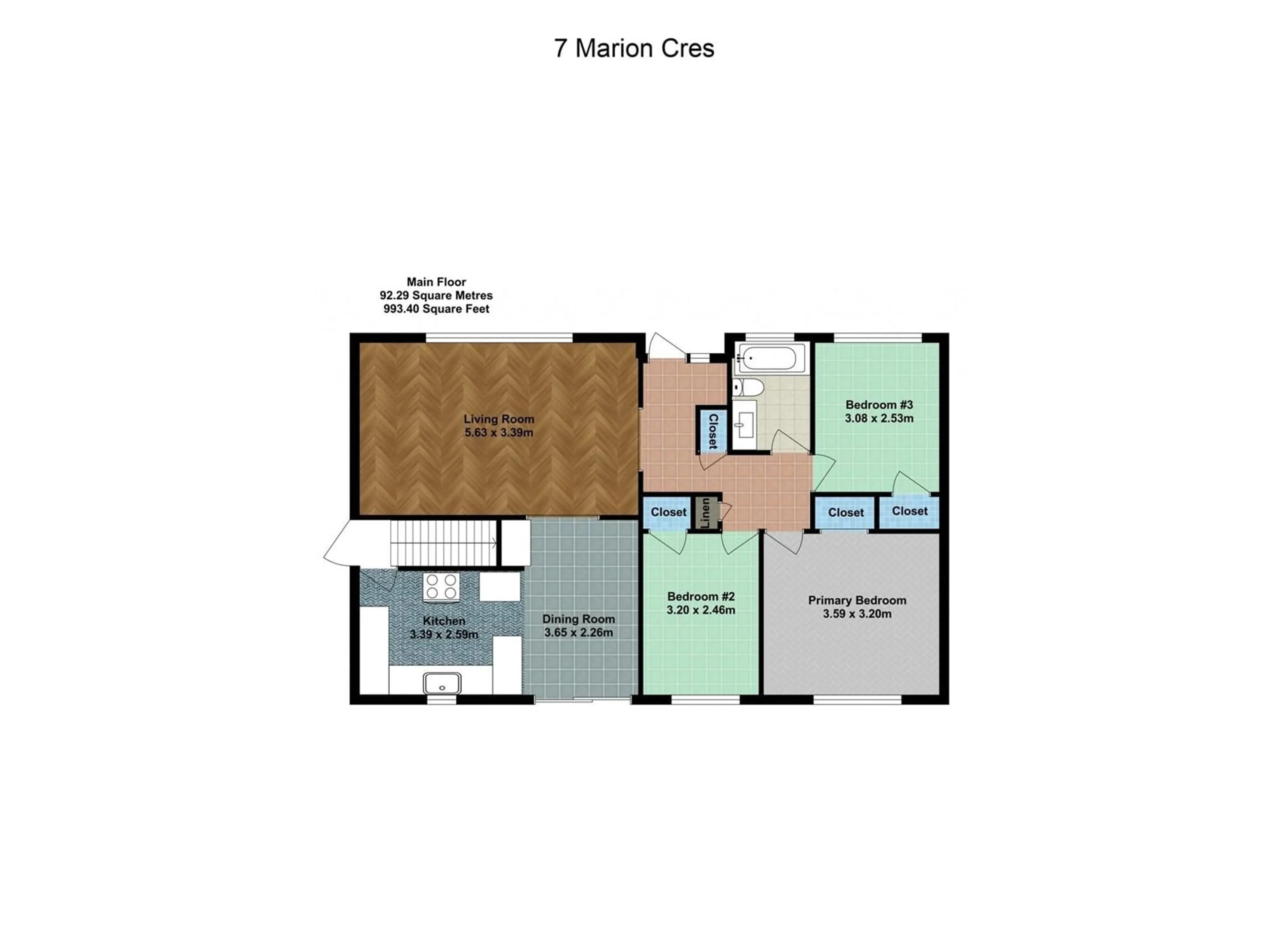 Floor plan for 7 MARION CR, St. Albert Alberta T8N1L1