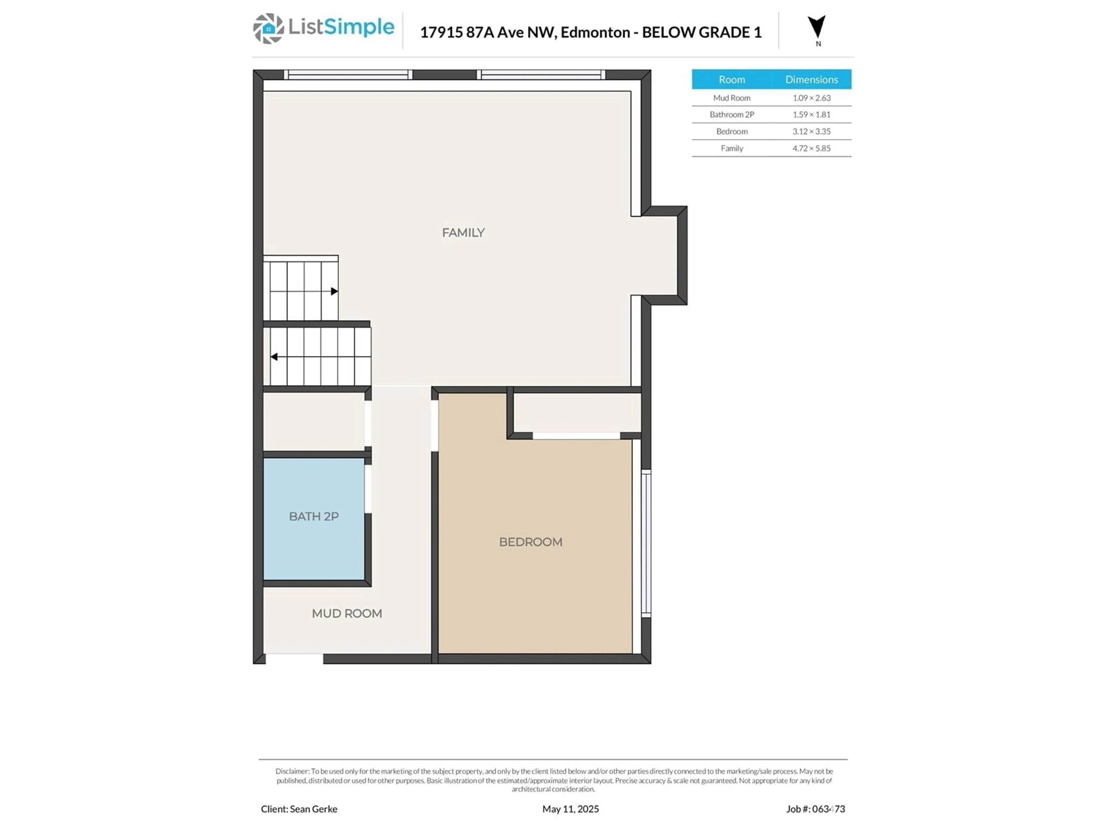 Floor plan for 17915 87A AV, Edmonton Alberta T5T0Z3