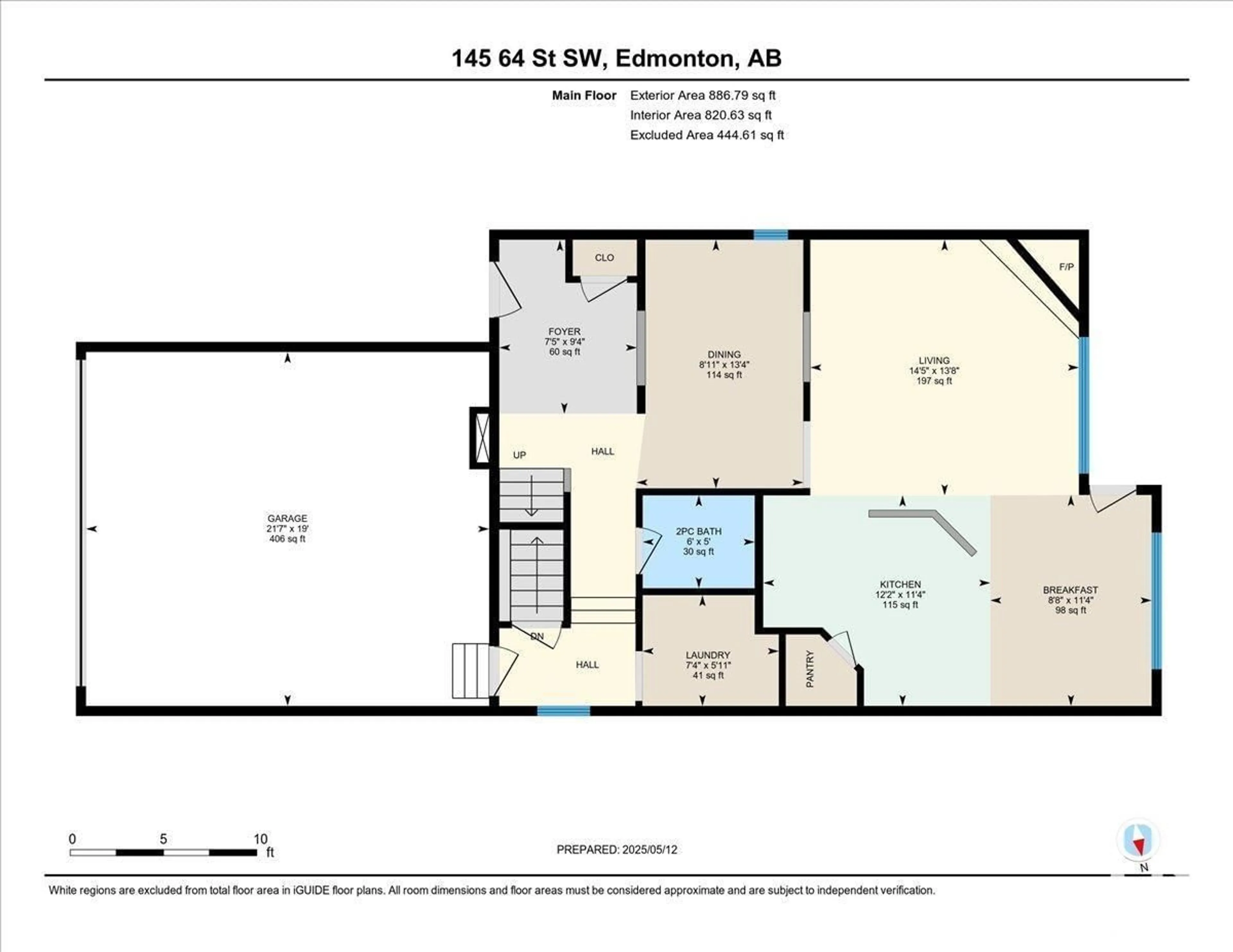 Floor plan for SW - 145 64 ST, Edmonton Alberta T6X0B6