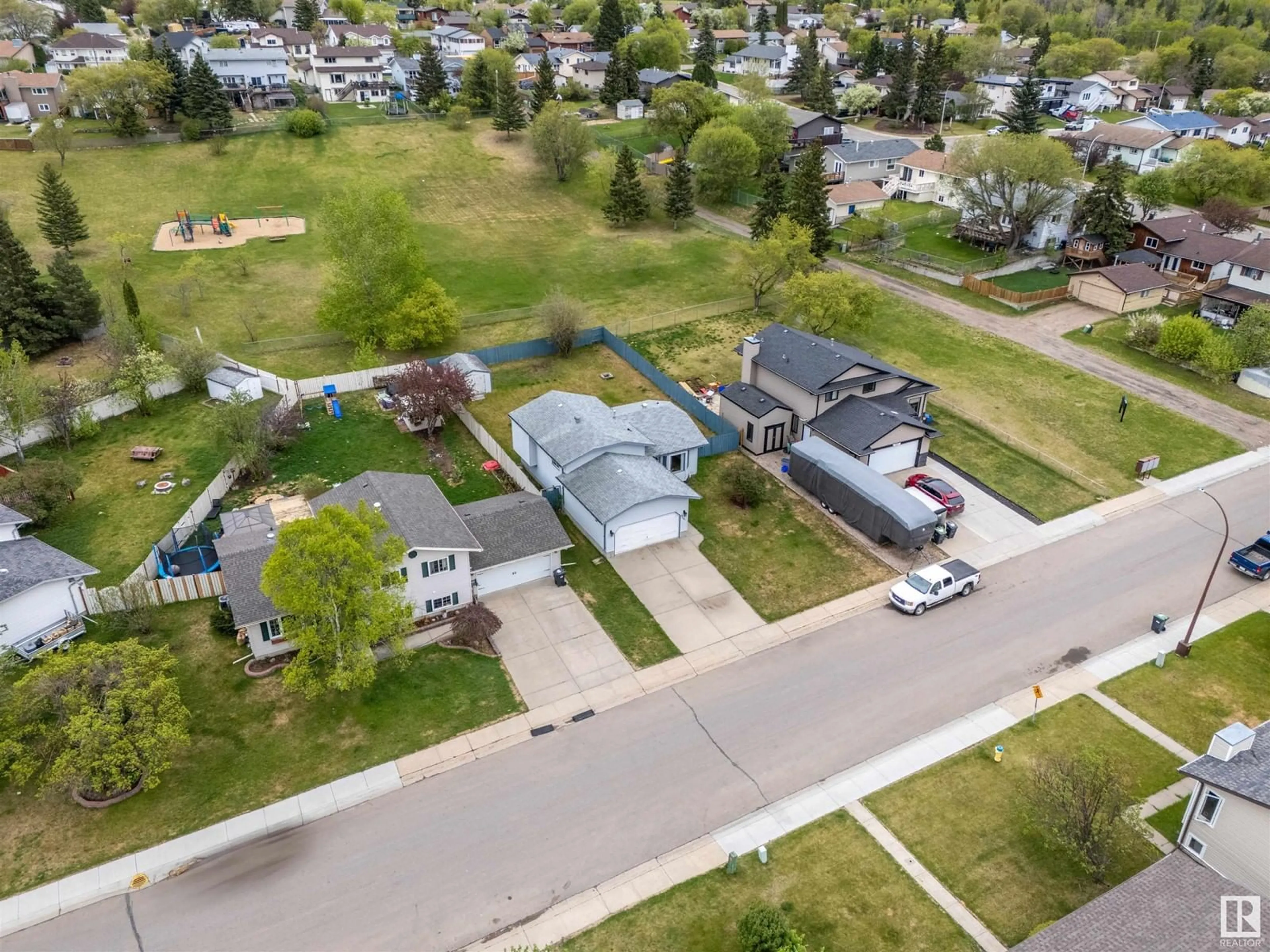 A pic from outside/outdoor area/front of a property/back of a property/a pic from drone, street for 5121 43 ST, Cold Lake Alberta T9M2A1