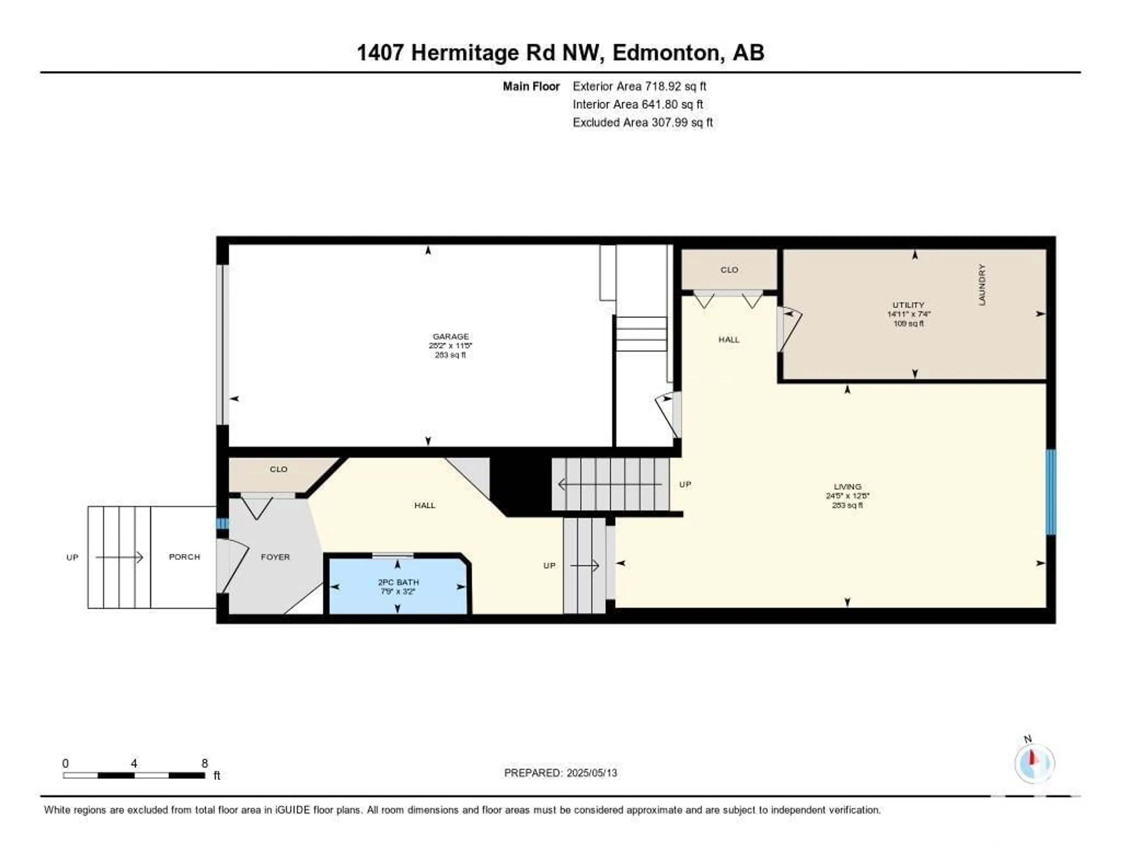 Floor plan for 1407 HERMITAGE RD, Edmonton Alberta T5A0E2