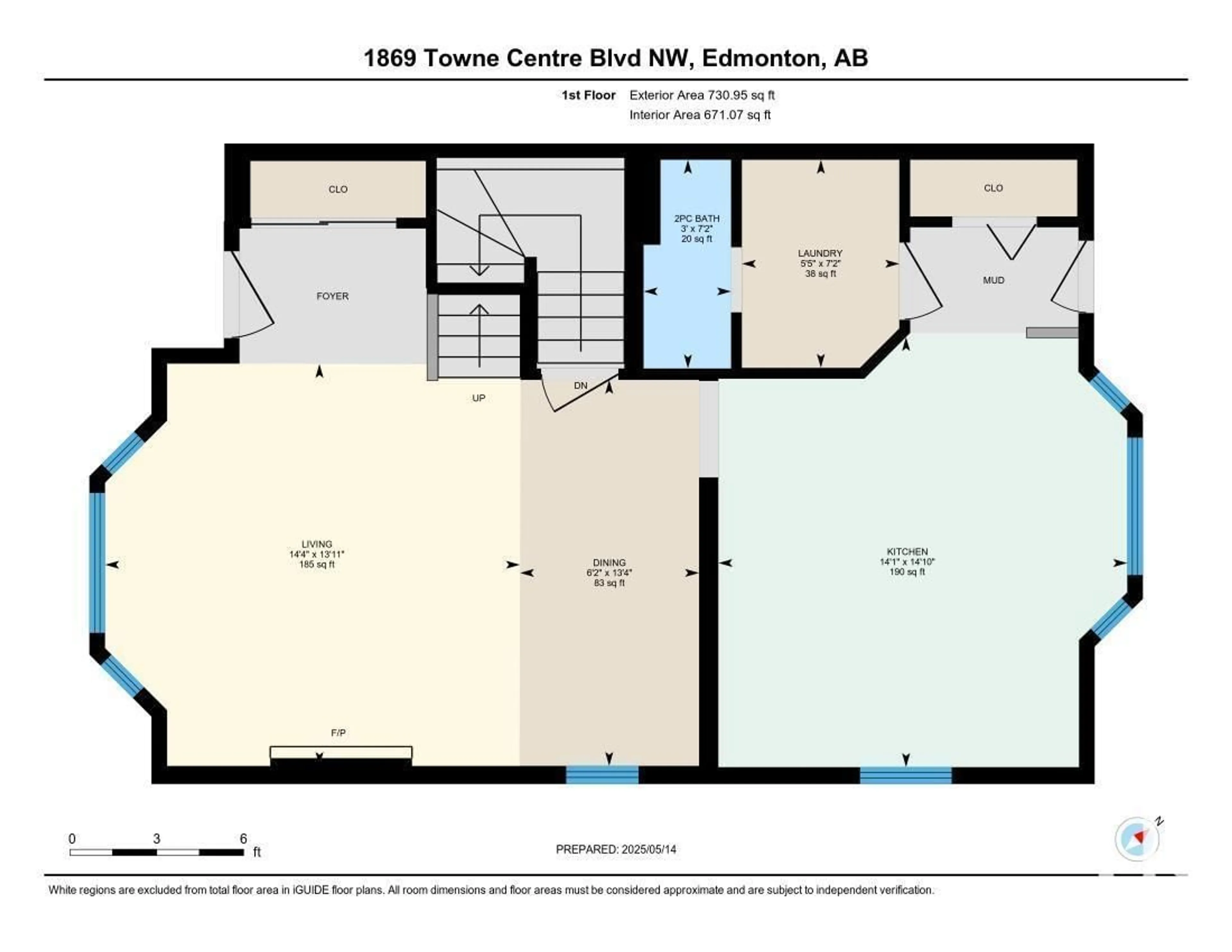 Floor plan for NW - 1869 TOWNE CENTER BV, Edmonton Alberta T6R3J6