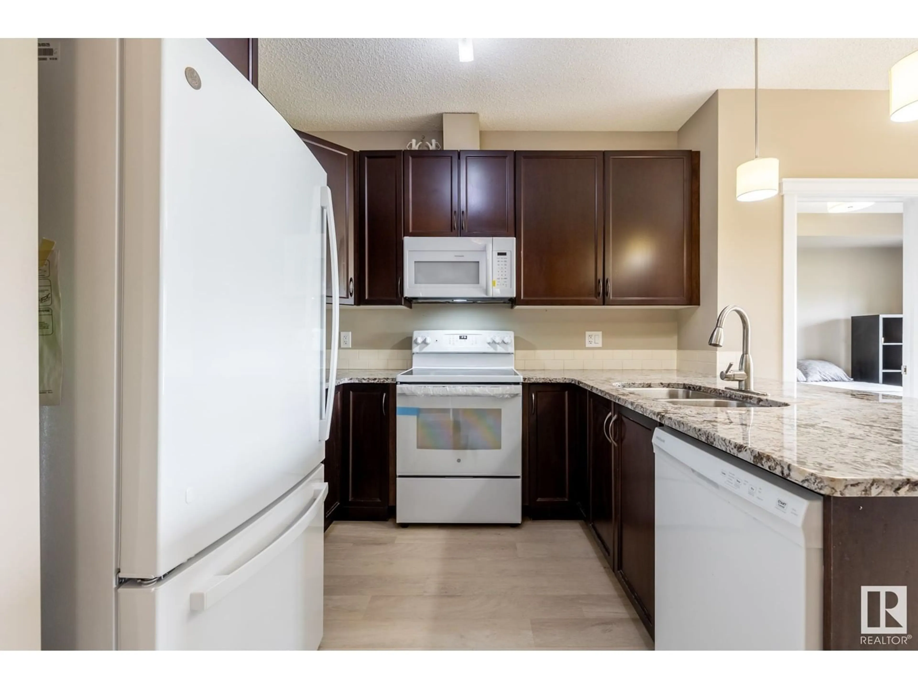Standard kitchen, ceramic/tile floor for #413 - 3715 WHITELAW LN, Edmonton Alberta T6W2C3