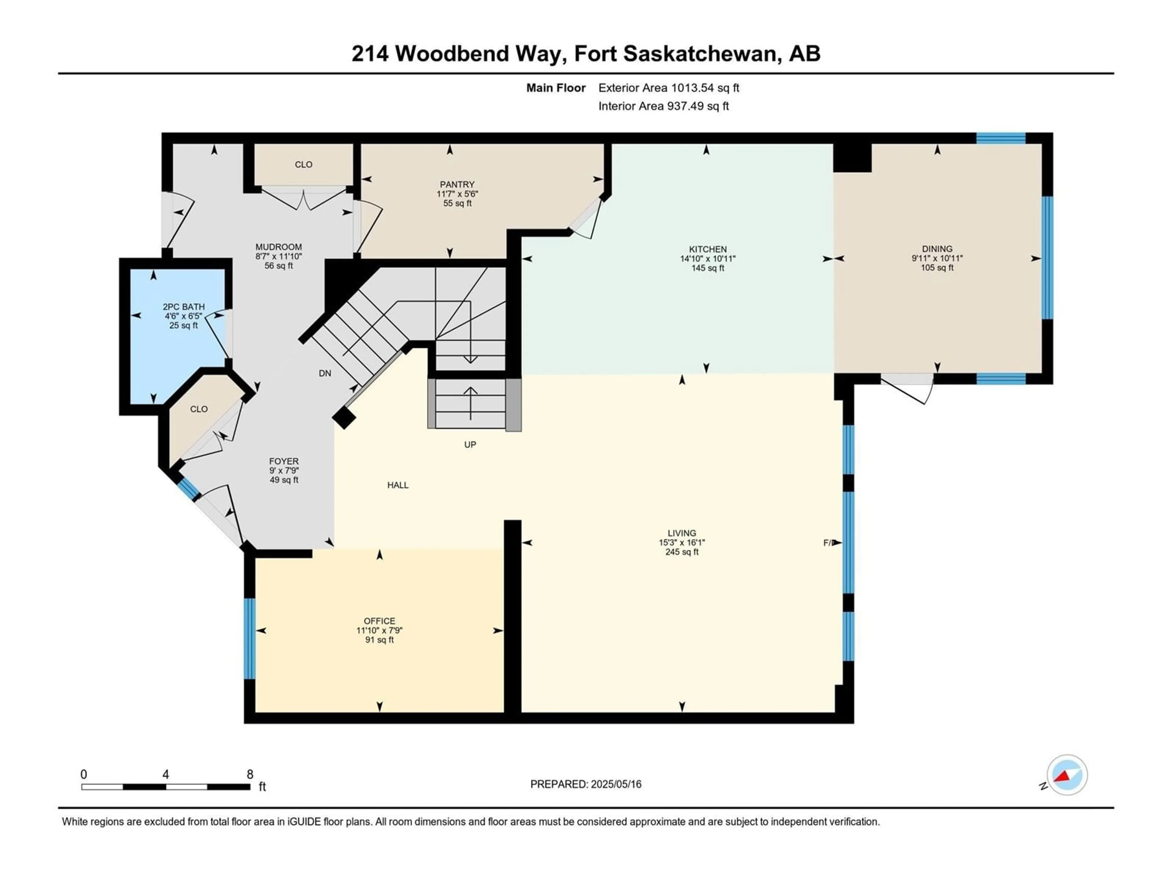 Floor plan for 214 WOODBEND WY, Fort Saskatchewan Alberta T8L0B8