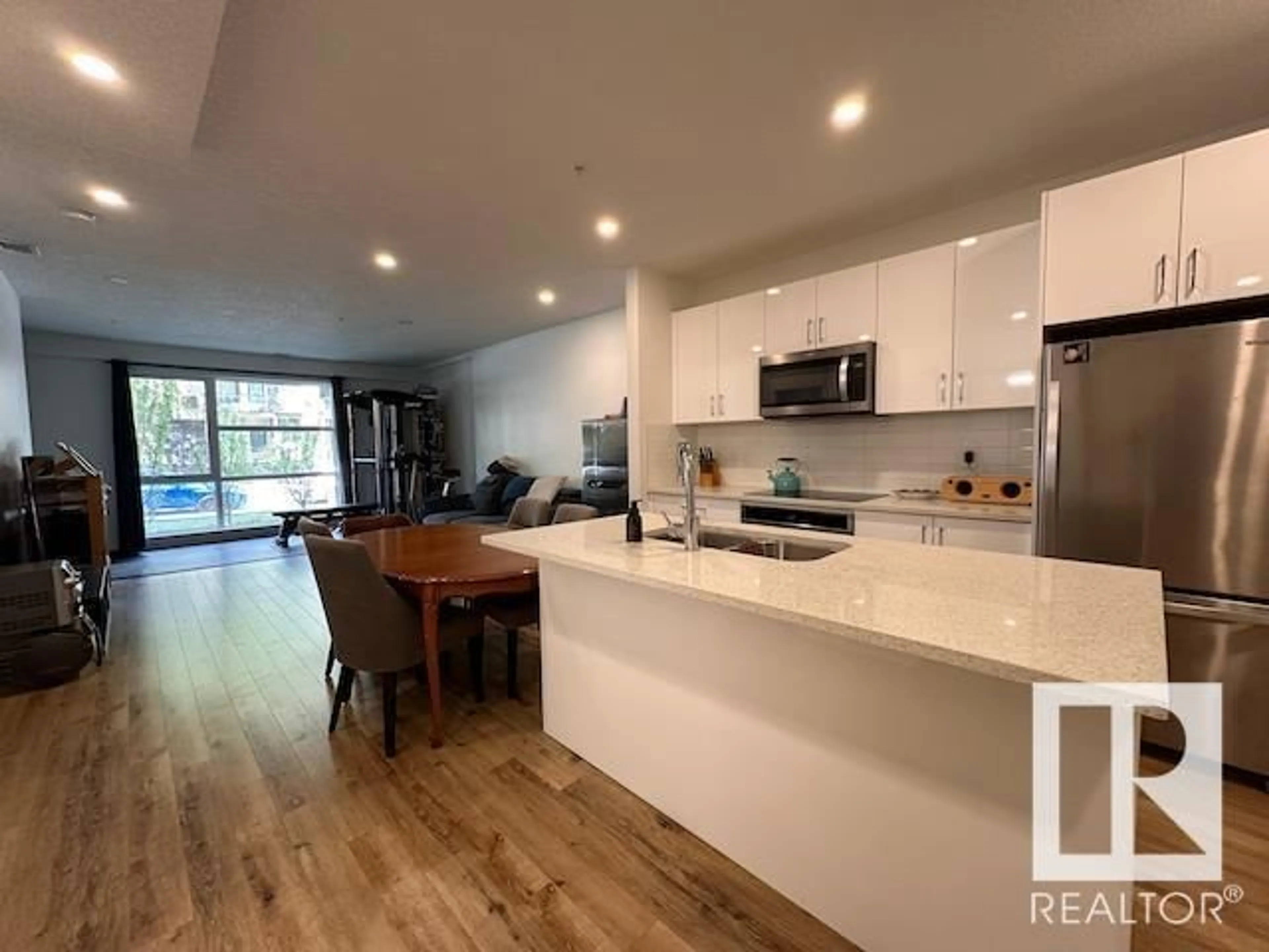 Open concept kitchen, unknown for #117 - 11503 76 AV, Edmonton Alberta T6G0L6