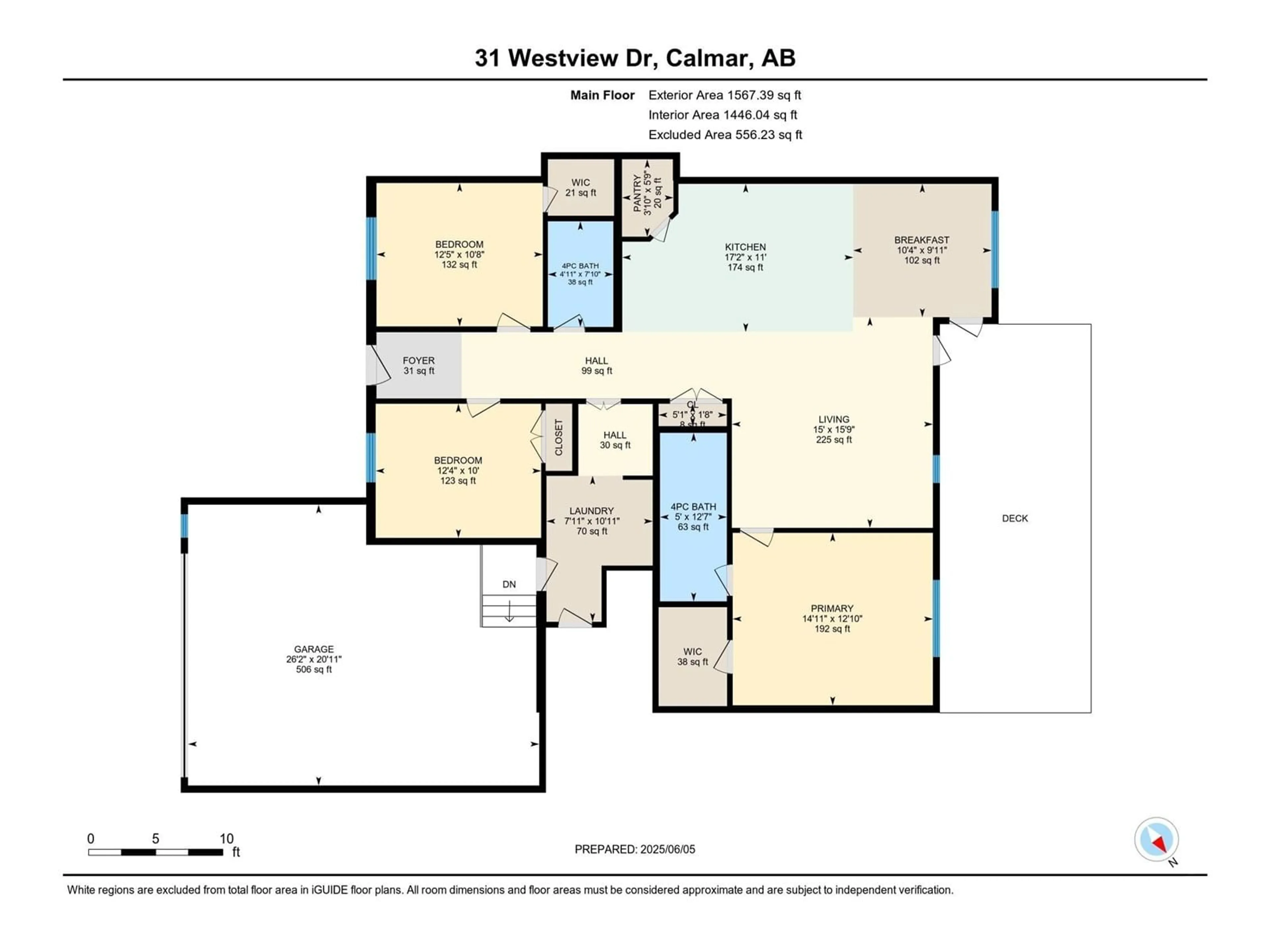 Floor plan for 31 WESTVIEW DRIVE, Calmar Alberta T0C0V0