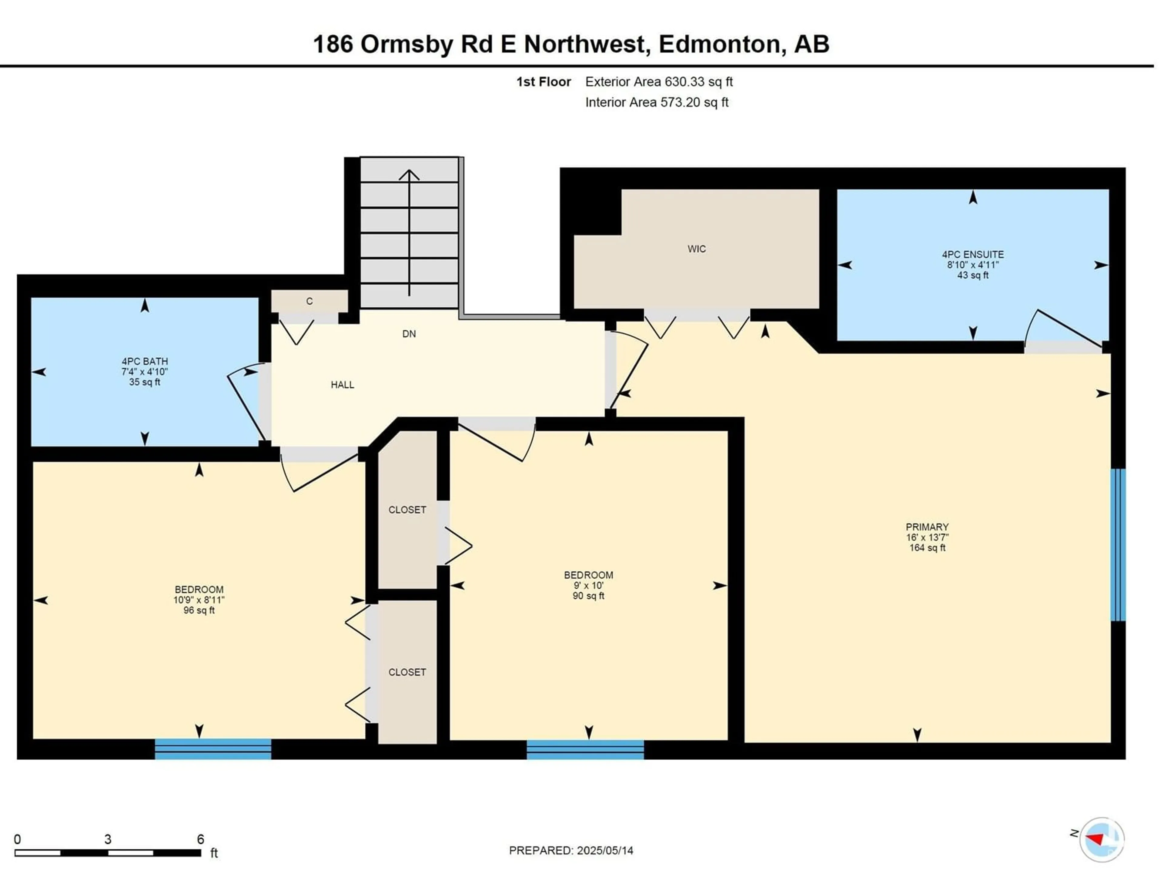 Floor plan for 186 ORMSBY RD, Edmonton Alberta T5T5X5