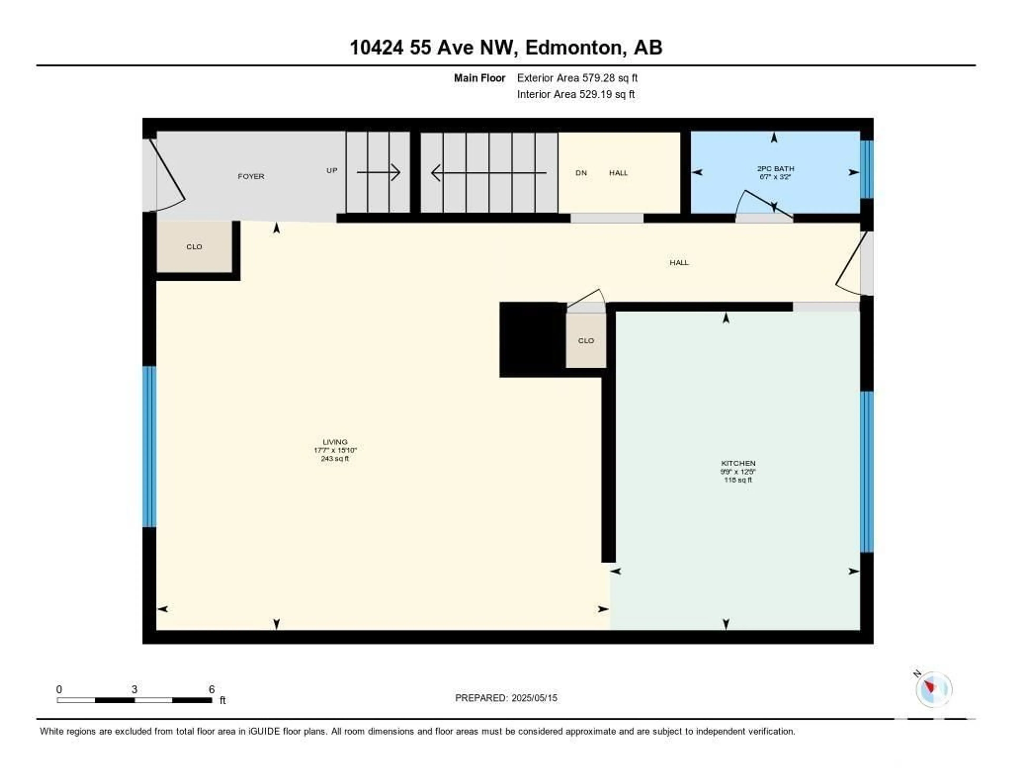 Floor plan for 10424 55 AV, Edmonton Alberta T6H0W6