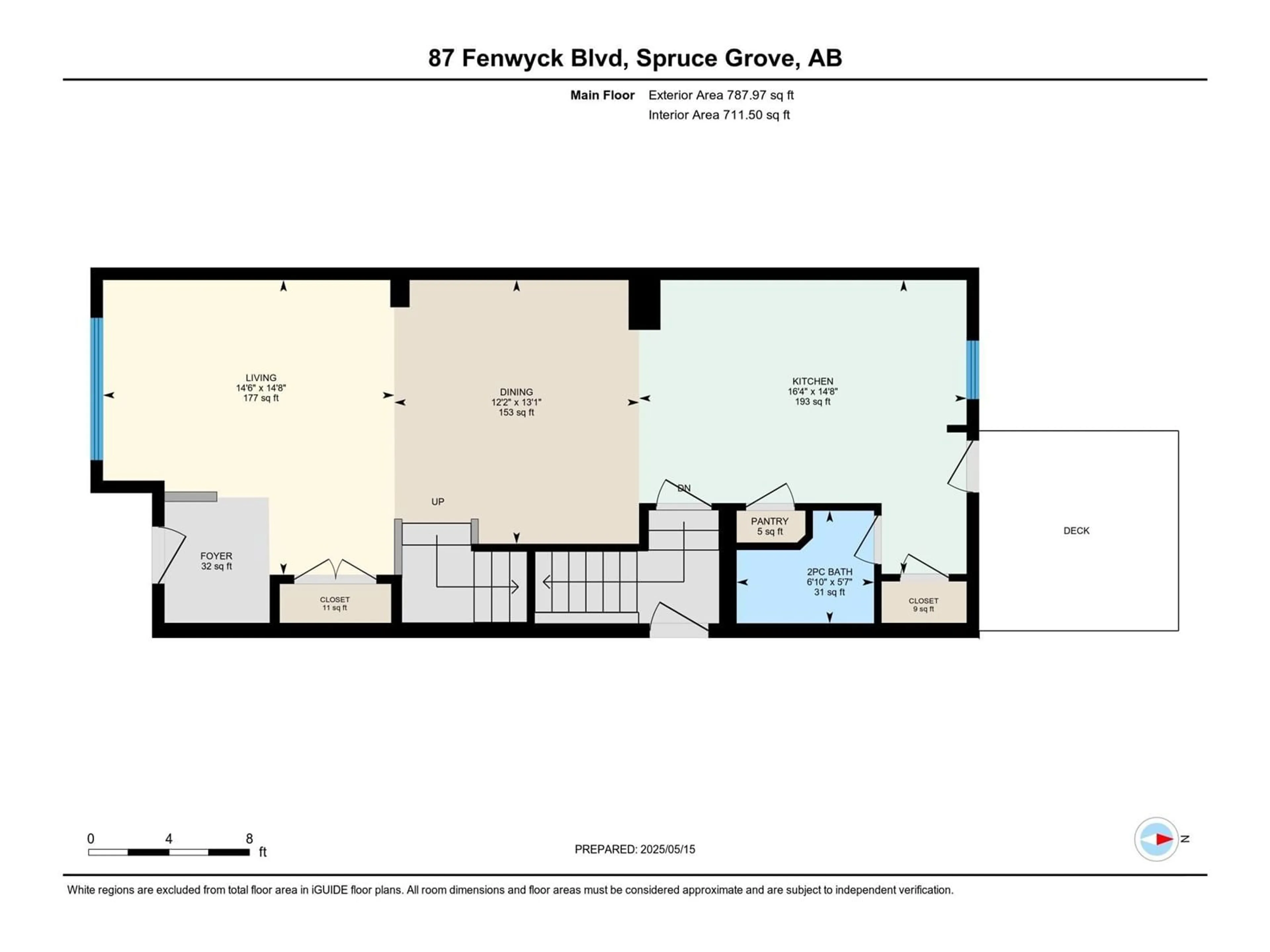 Floor plan for 87 FENWYCK BV, Spruce Grove Alberta T7X3G7