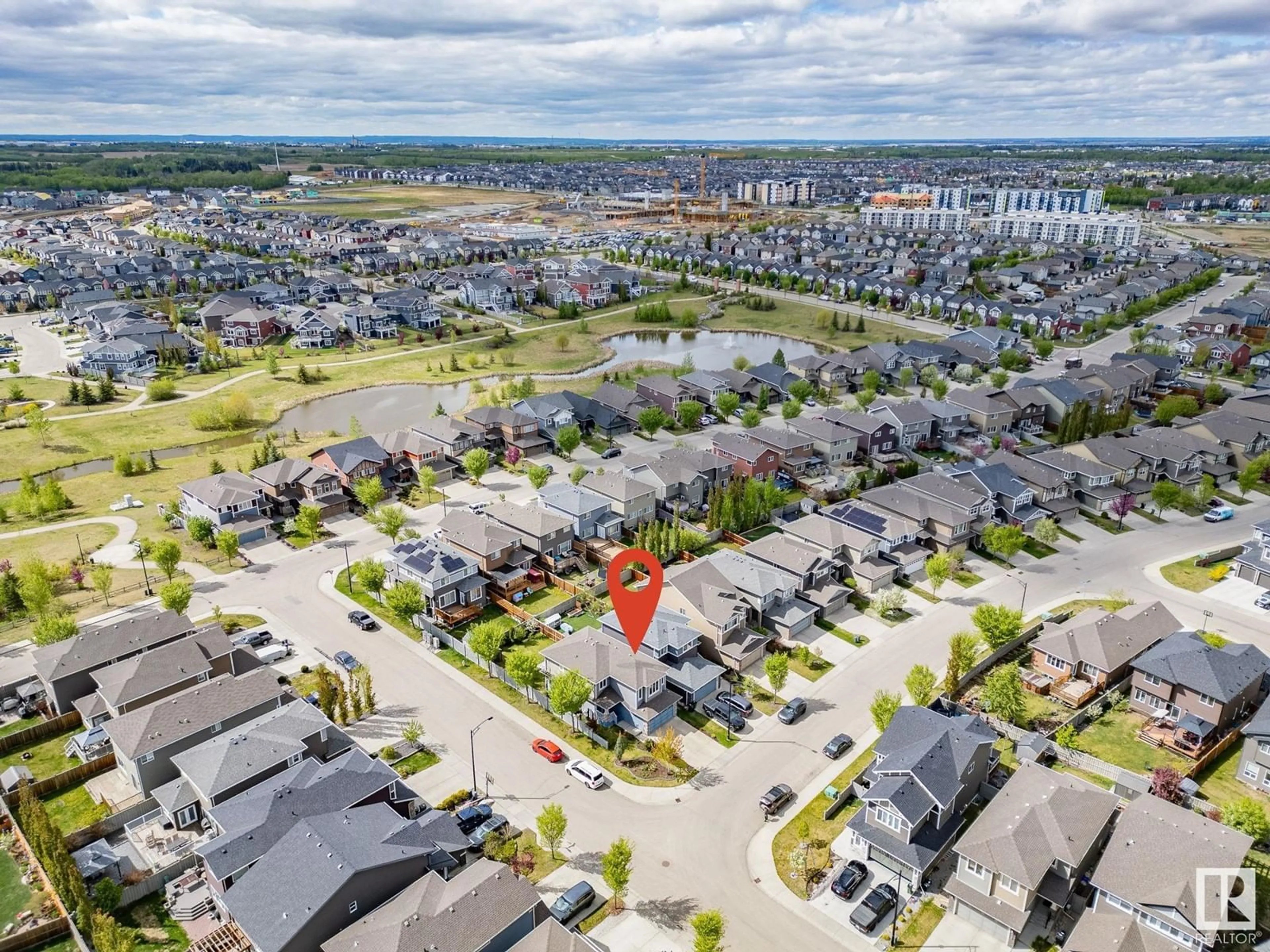 A pic from outside/outdoor area/front of a property/back of a property/a pic from drone, street for NW - 8604 217 ST, Edmonton Alberta T5T4R5