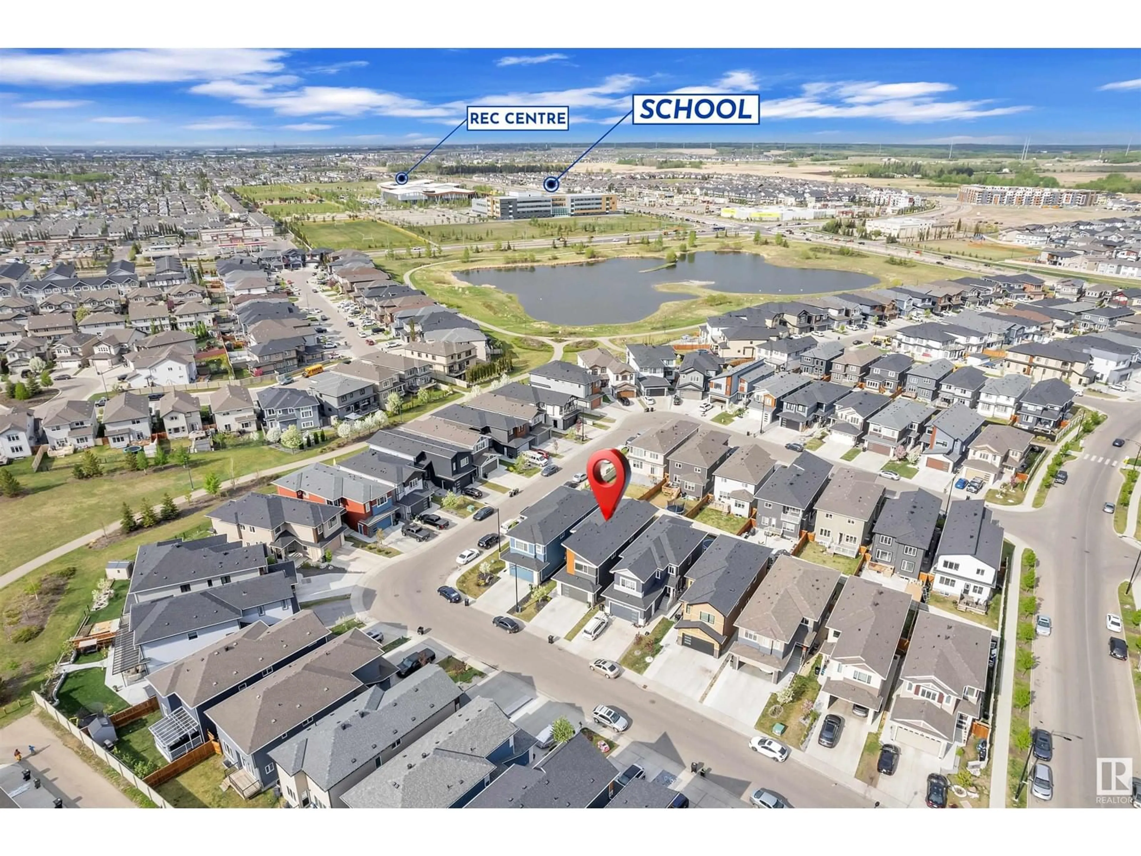 A pic from outside/outdoor area/front of a property/back of a property/a pic from drone, street for 1923 22 ST, Edmonton Alberta T6T2L2