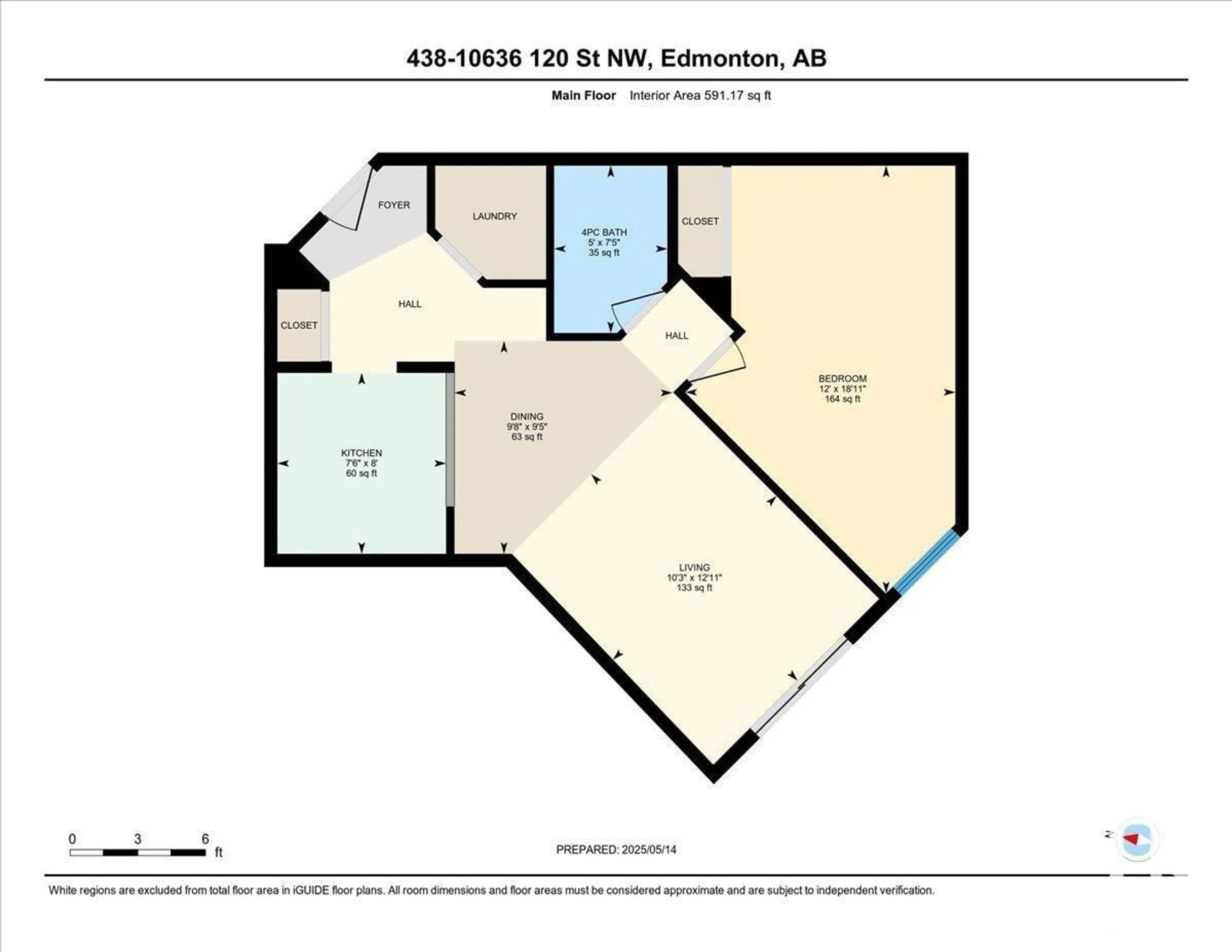 Floor plan for #438 - 10636 120 ST, Edmonton Alberta T5H4L5