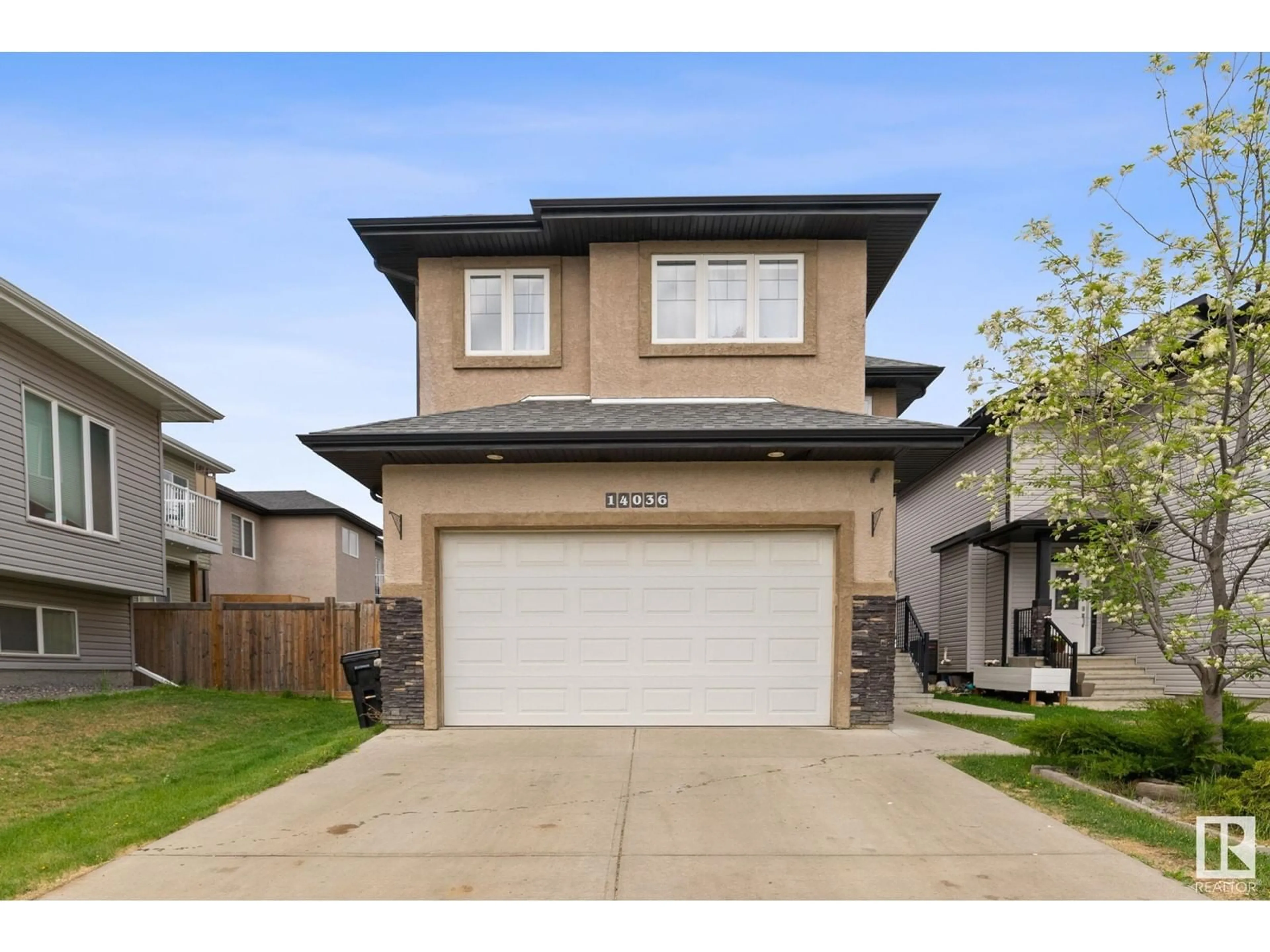 Home with vinyl exterior material, street for NW - 14036 161 AVE, Edmonton Alberta T6V0J2