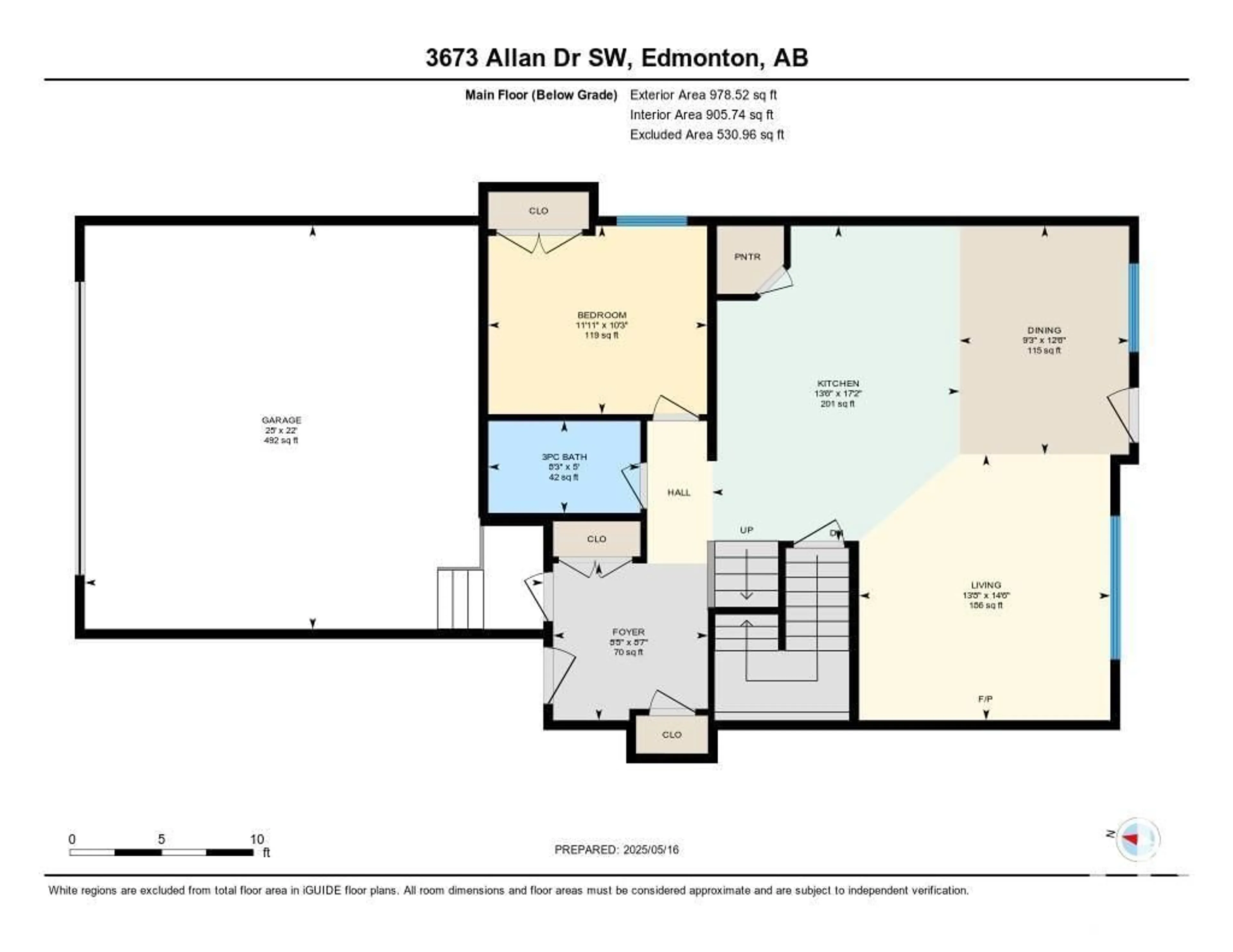 Floor plan for 3673 ALLAN DR, Edmonton Alberta T6W2K3