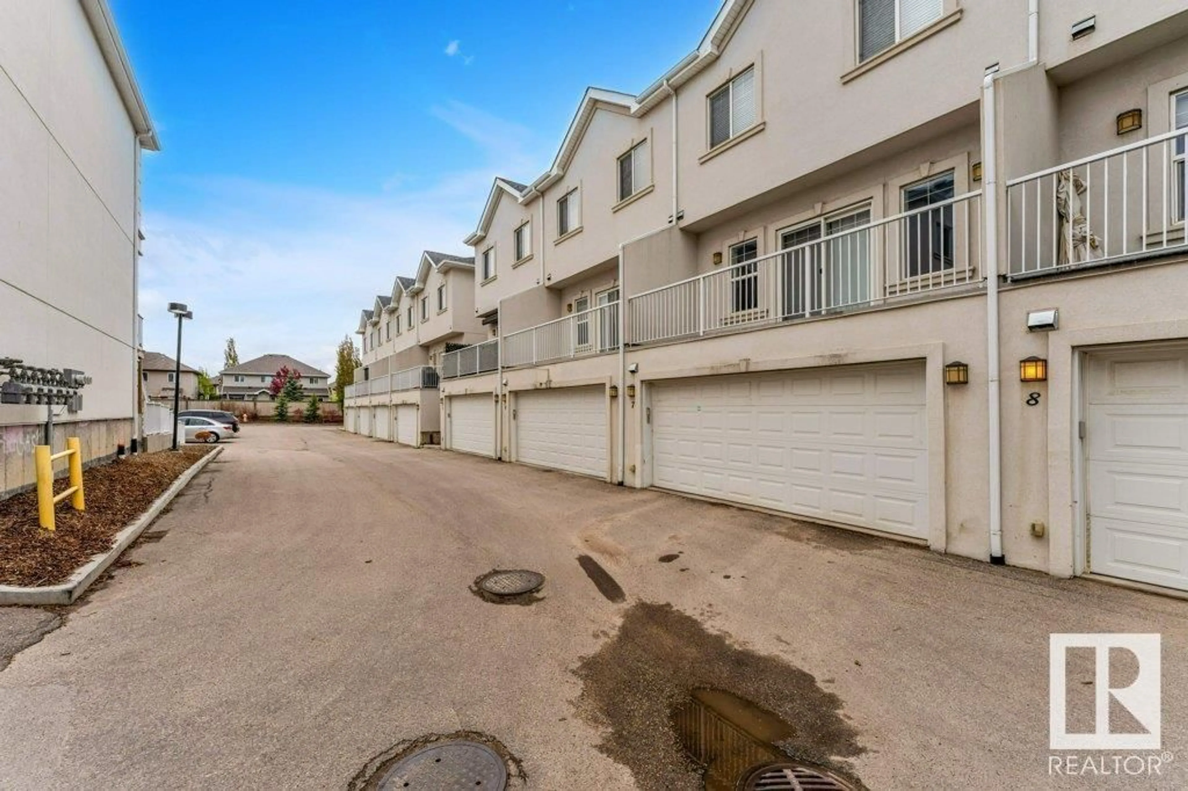 A pic from outside/outdoor area/front of a property/back of a property/a pic from drone, street for #7 - 723 172 ST, Edmonton Alberta T6W2N6