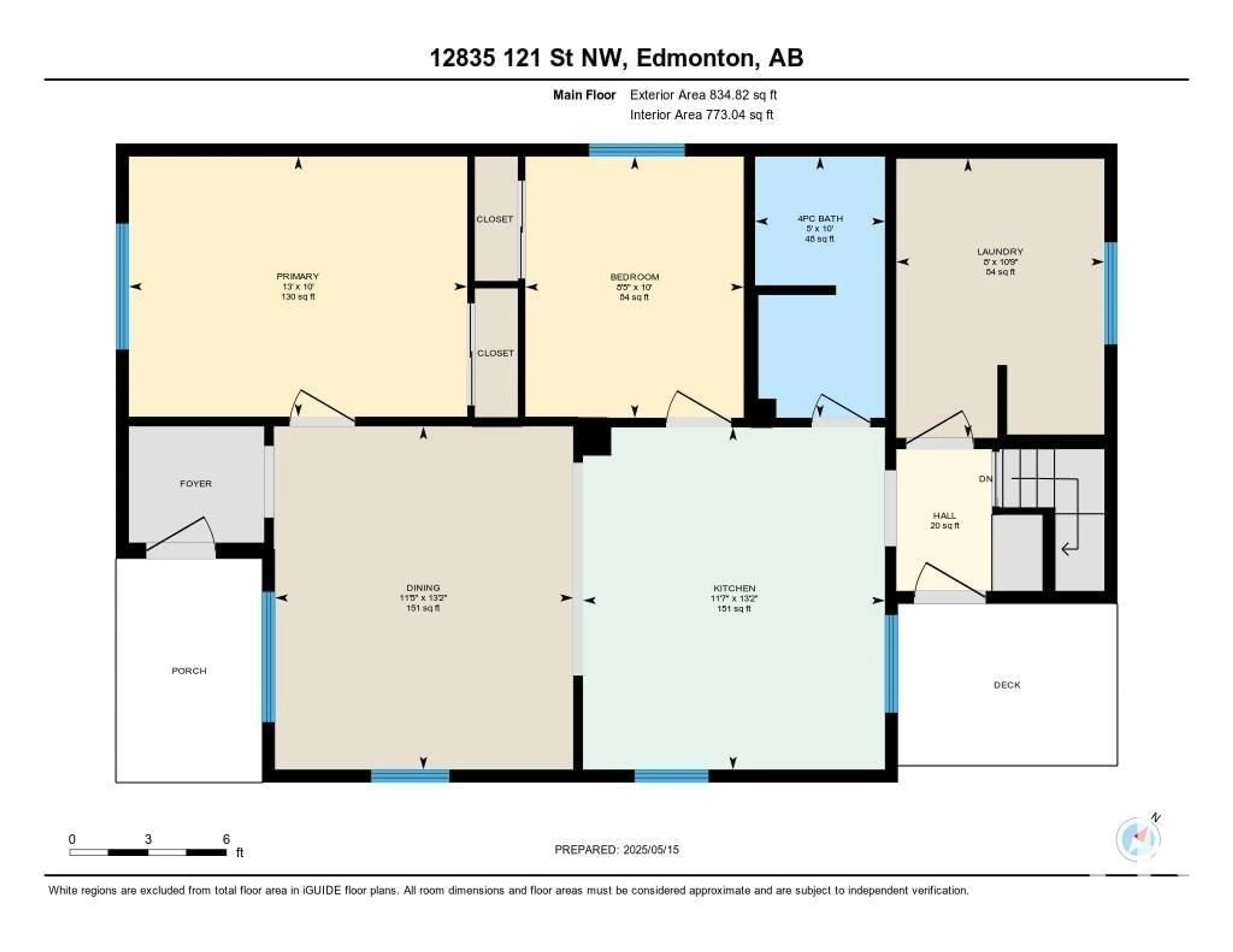 Floor plan for NW - 12835 121 ST, Edmonton Alberta T5L0B1