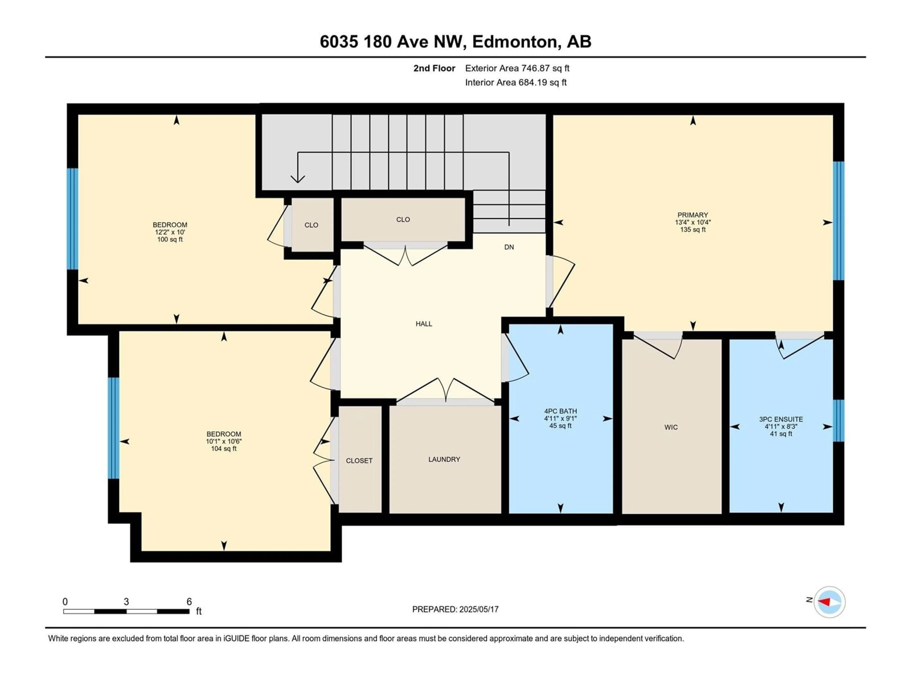 Floor plan for NW - 6035 180 AV, Edmonton Alberta T5Y3W9