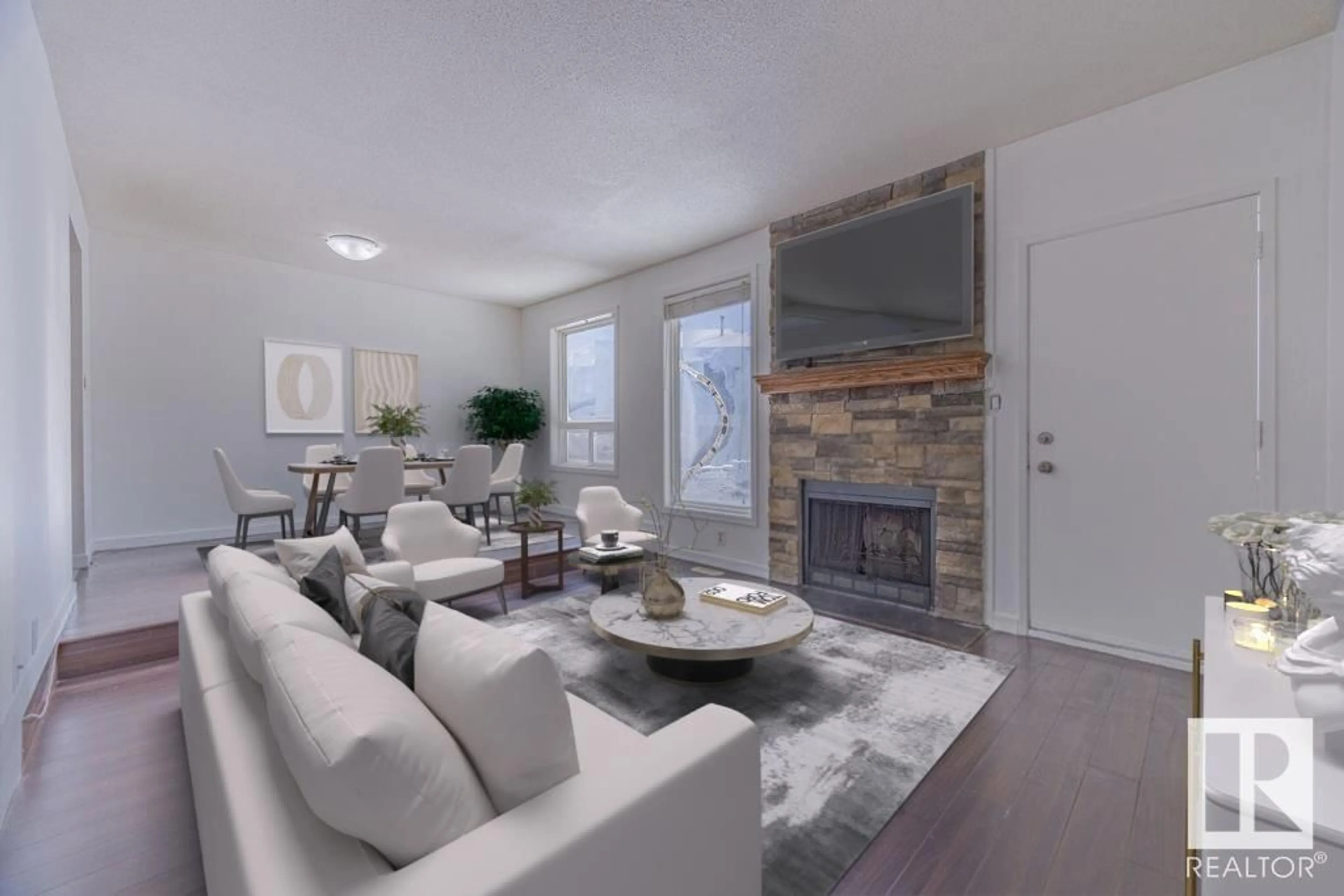 Living room with furniture, unknown for 640 SADDLEBACK RD, Edmonton Alberta T6J4Z3