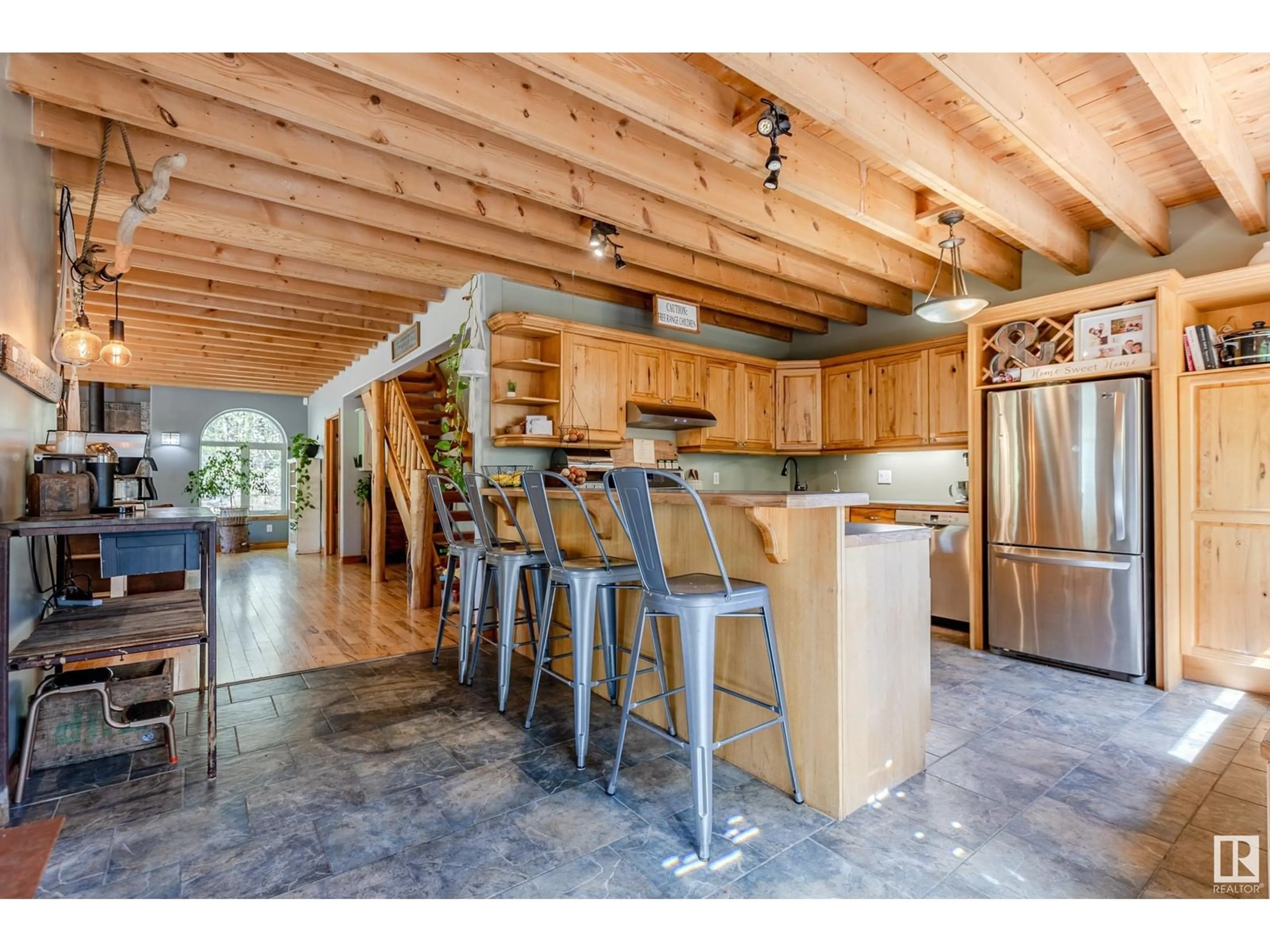 Open concept kitchen, unknown for 157 - 51042 RGE ROAD 204, Rural Strathcona County Alberta T8G1E5
