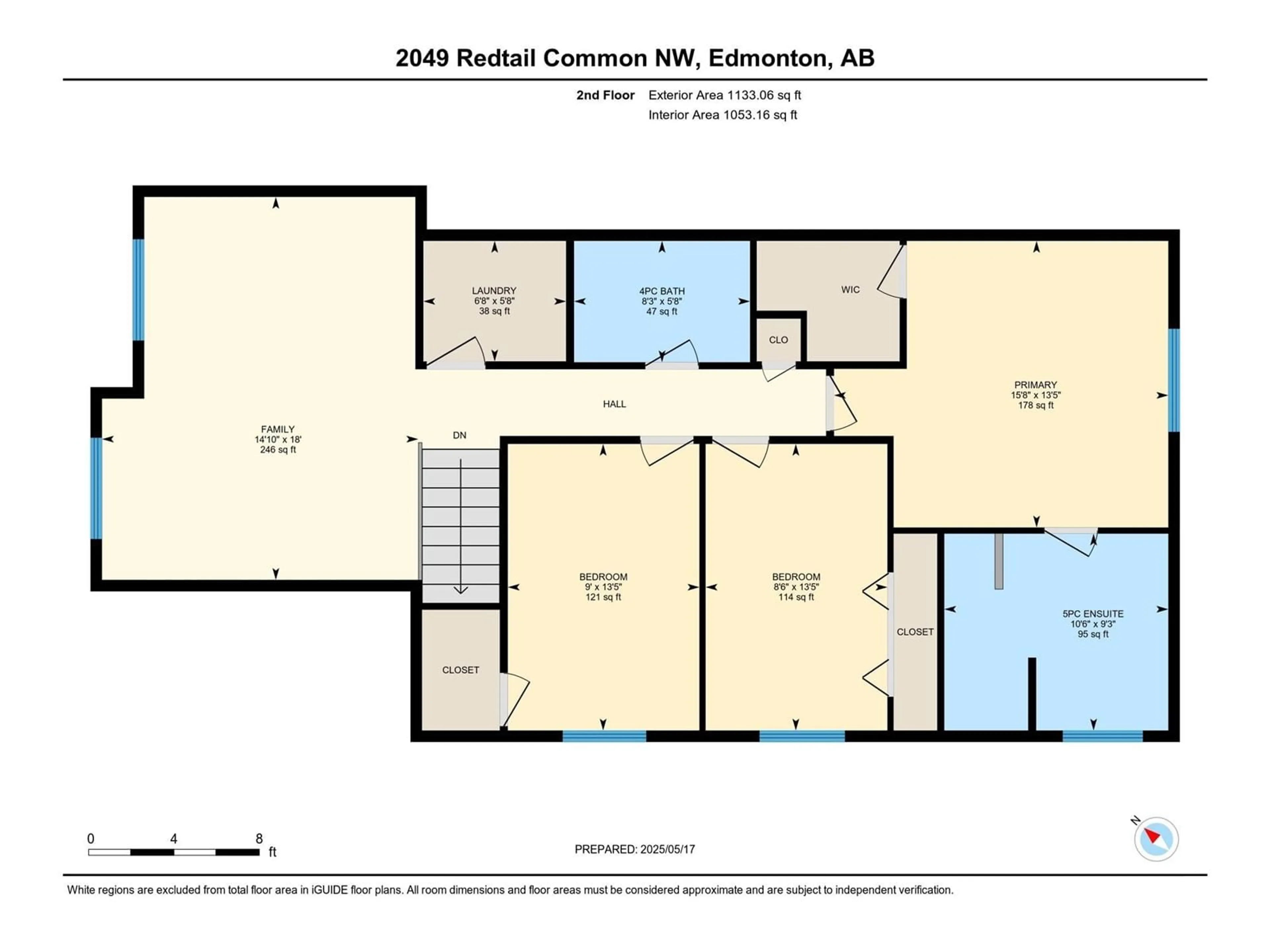 Floor plan for NW - 2049 REDTAIL CM, Edmonton Alberta T5S0H3