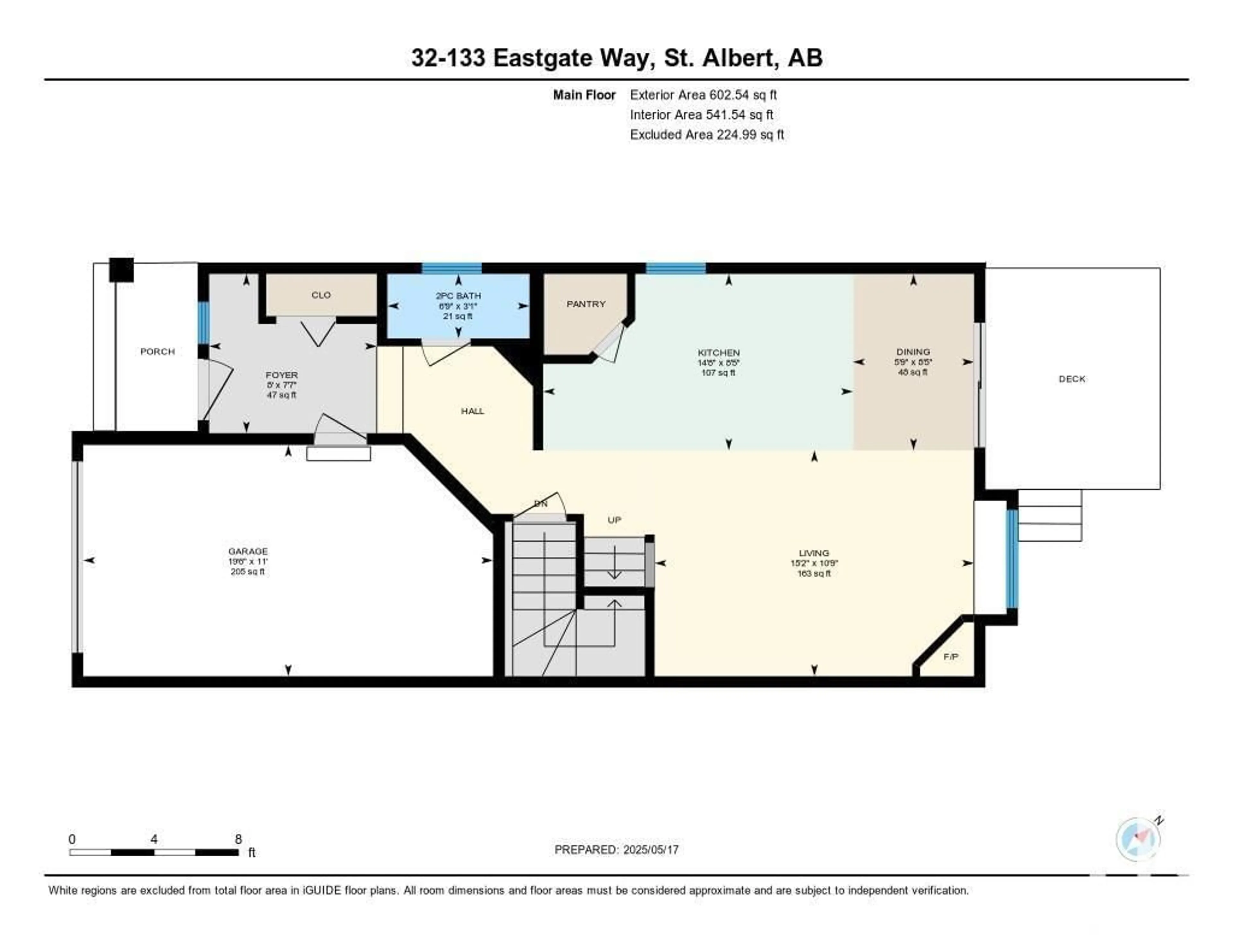Floor plan for 133 - 32 EASTGATE WY, St. Albert Alberta T8N7M9