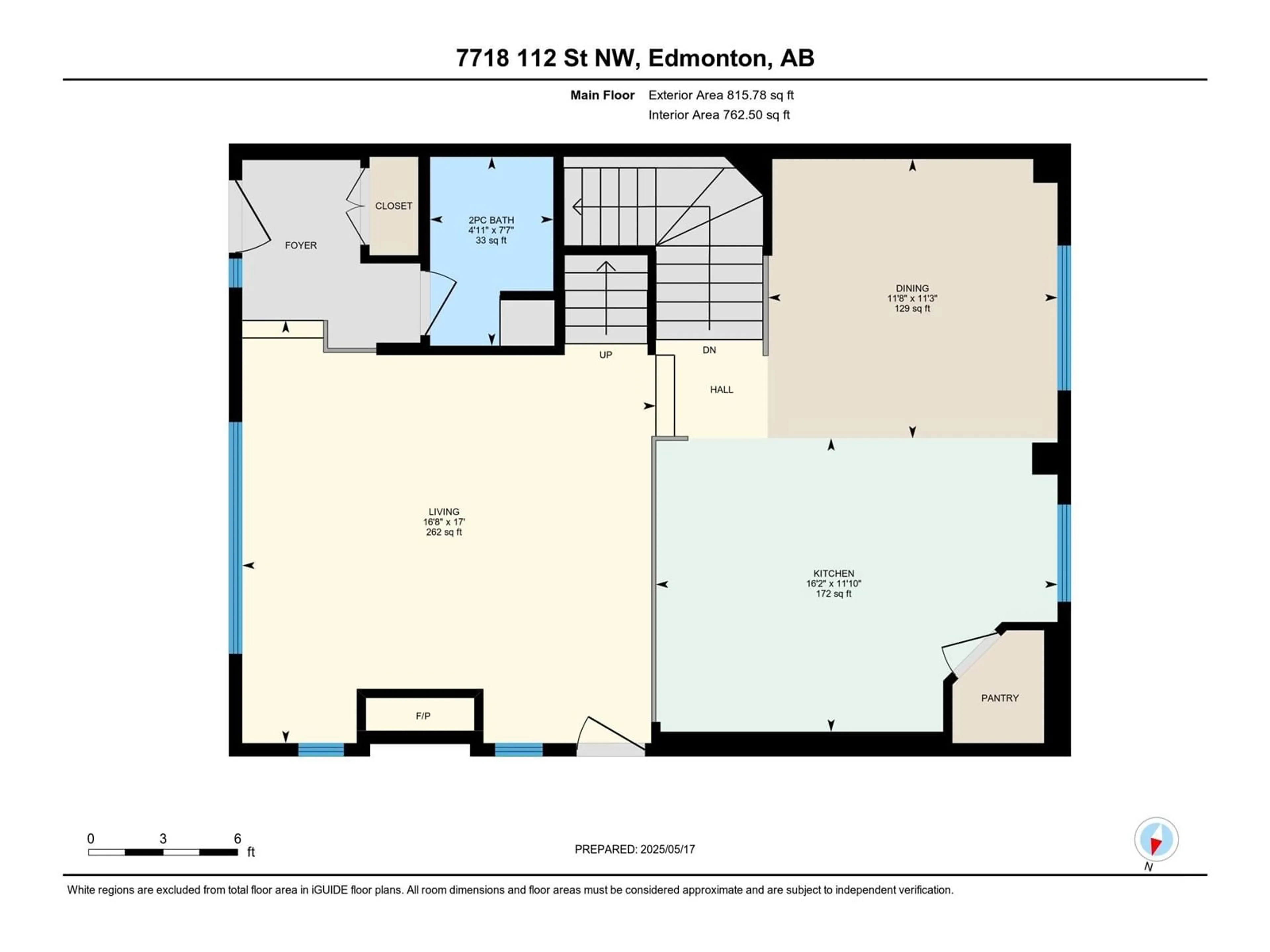 Floor plan for 7718 112 ST, Edmonton Alberta T6G1J8