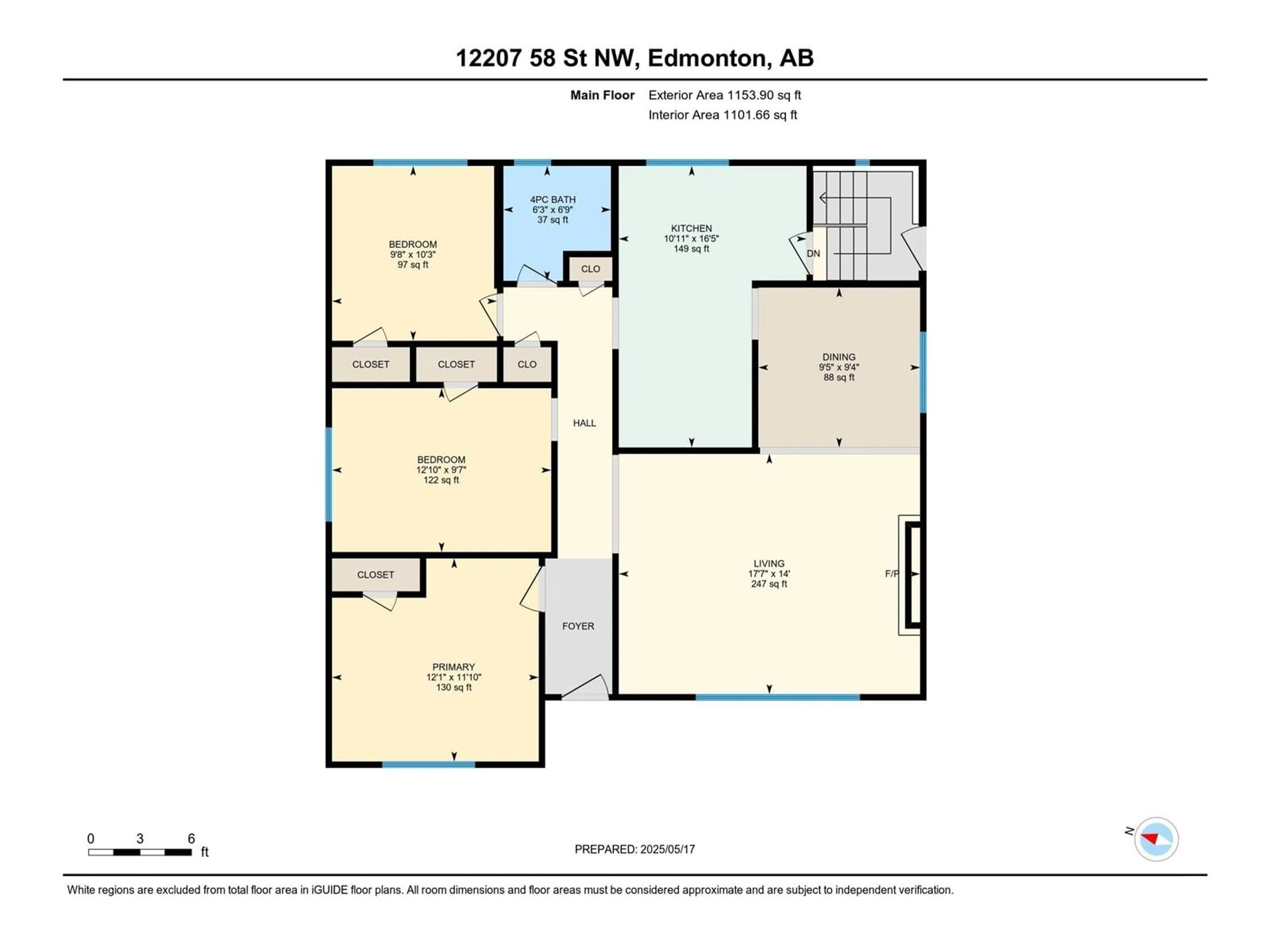 Floor plan for NW - 12207 58 ST, Edmonton Alberta T5W3X6