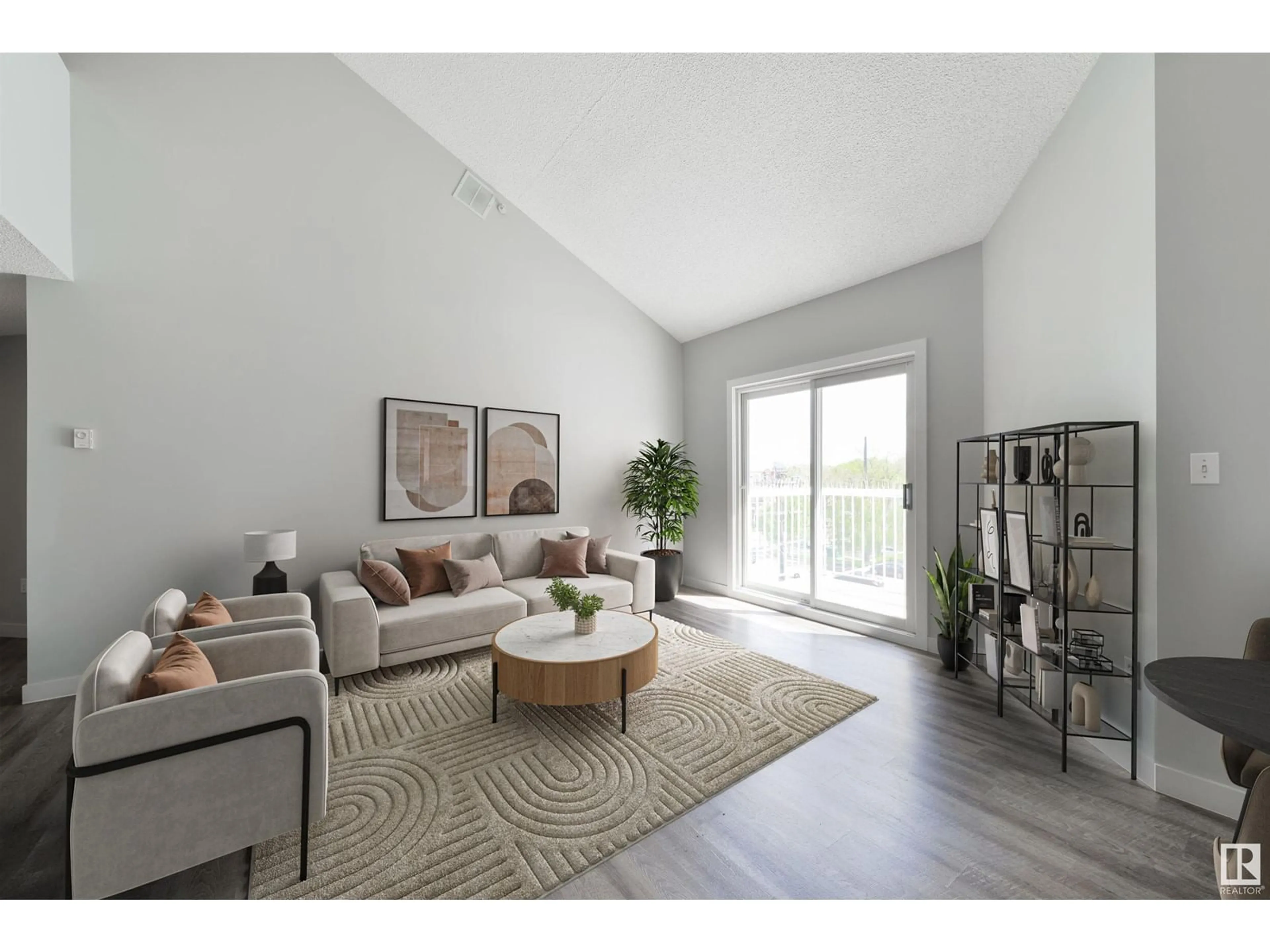 Living room with furniture, unknown for #409 - 10153 117 ST, Edmonton Alberta T5K1X5