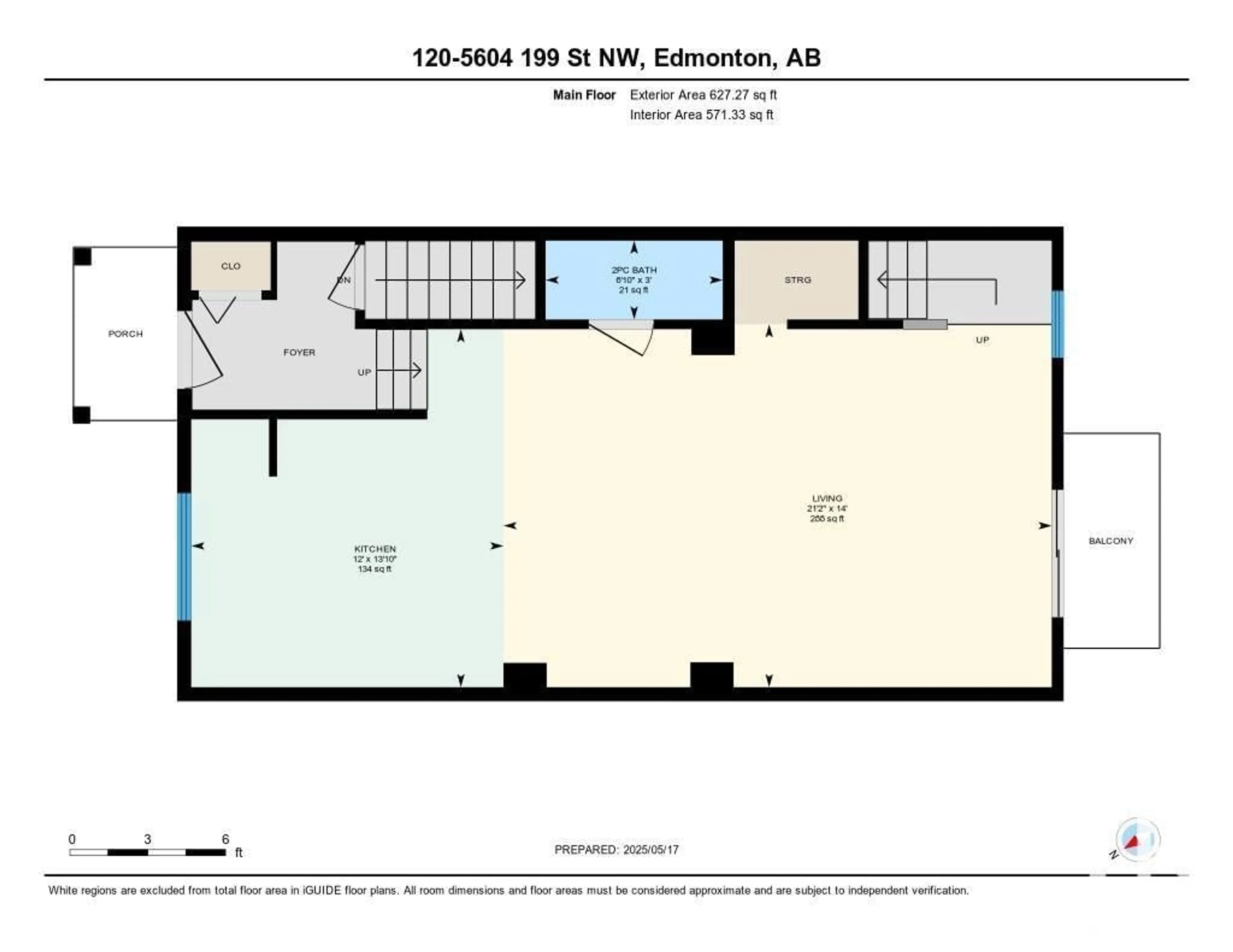 Floor plan for 120 5604 199 ST NW, Edmonton Alberta T6M2Z9