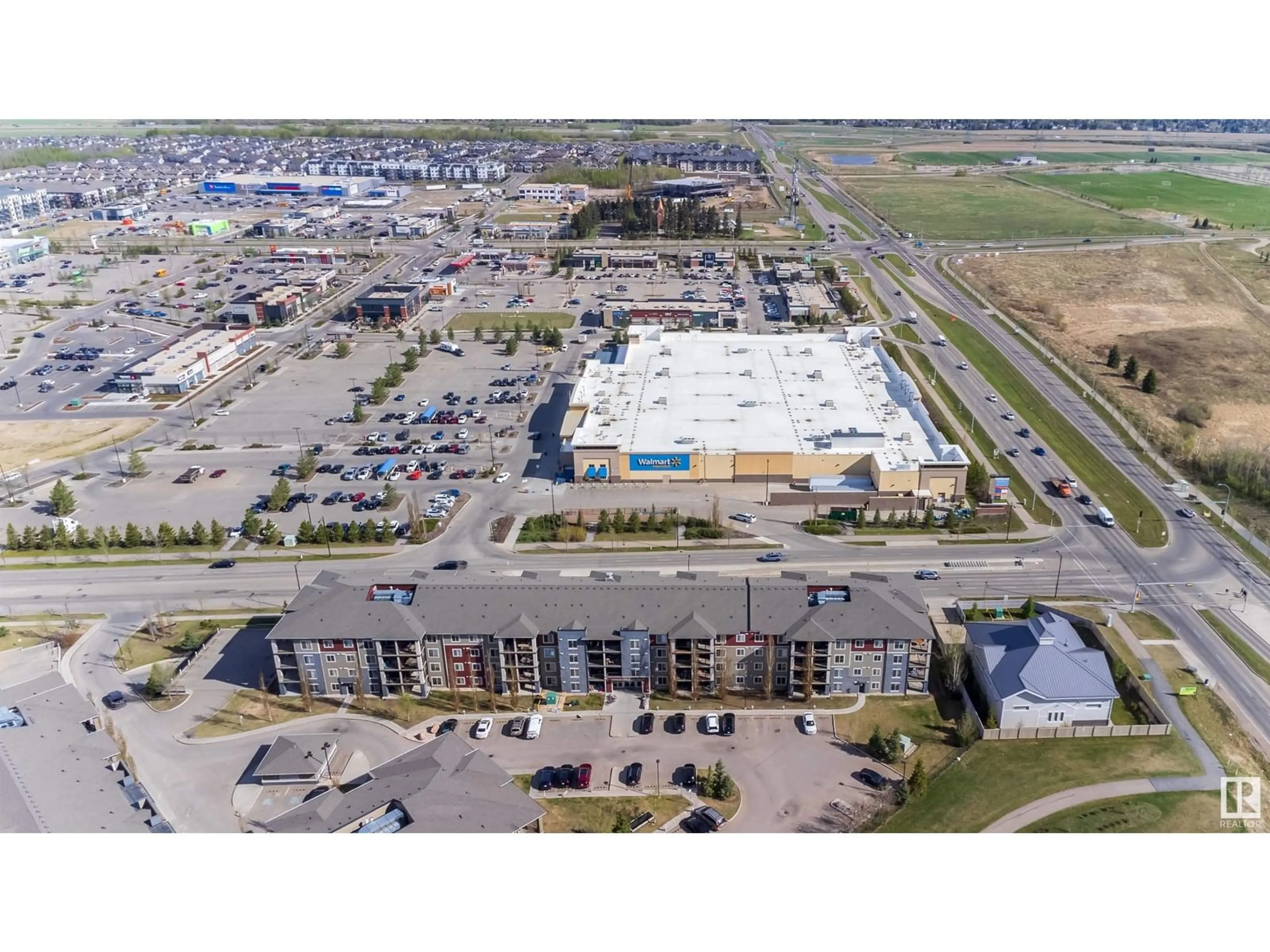 A pic from outside/outdoor area/front of a property/back of a property/a pic from drone, building for SW - 420 107 WATT CM, Edmonton Alberta T6X2C6