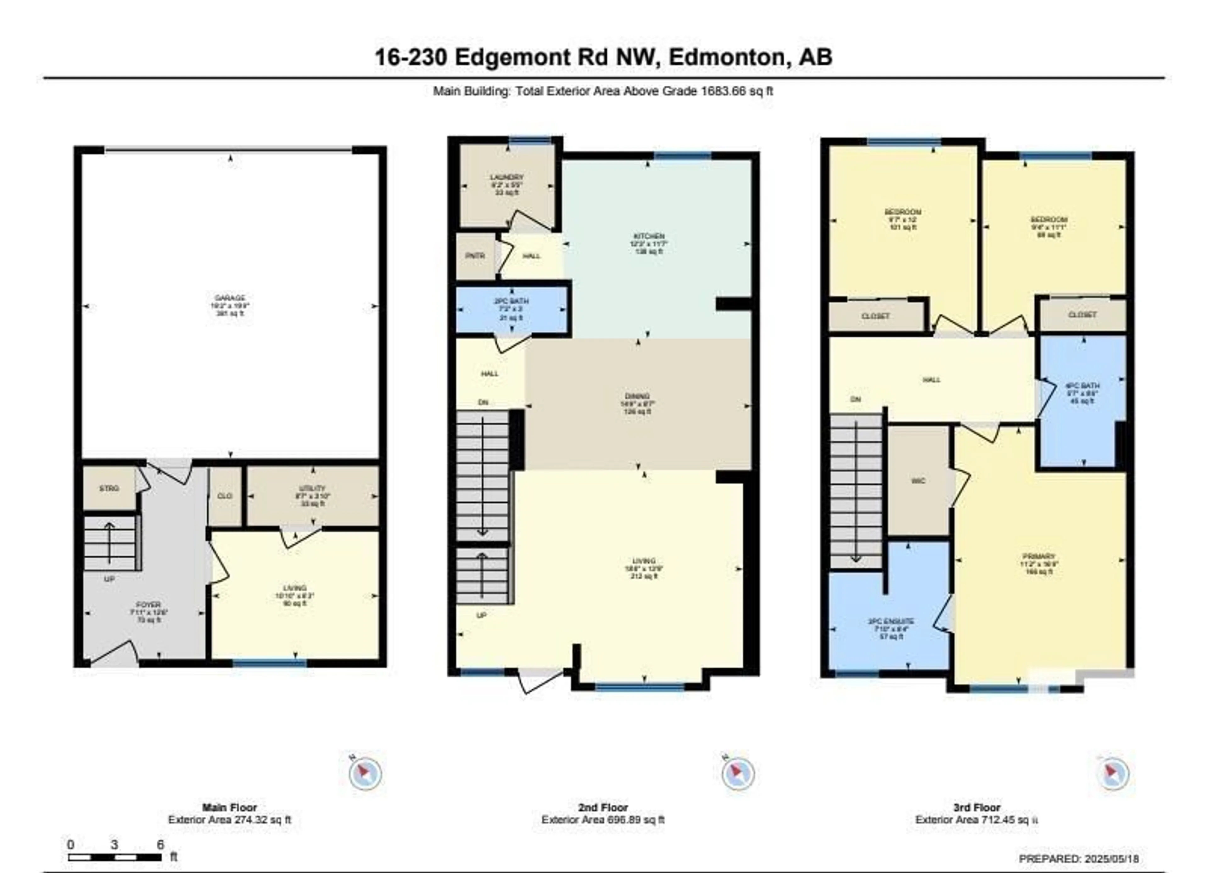 Floor plan for 16 230 EDGEMONT RD NW, Edmonton Alberta T6M0Y8