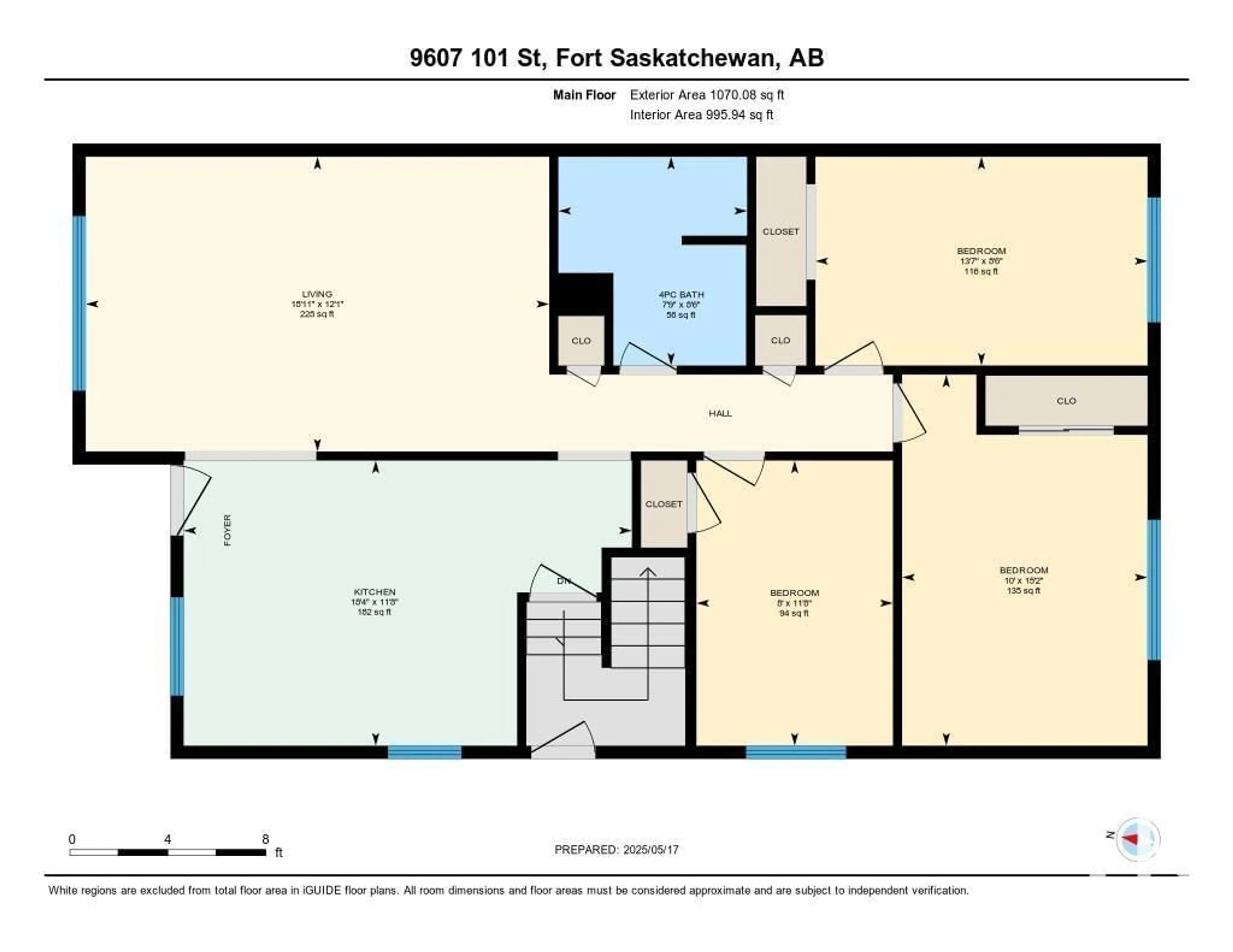 Floor plan for 9607 101 ST, Fort Saskatchewan Alberta T8L1T9