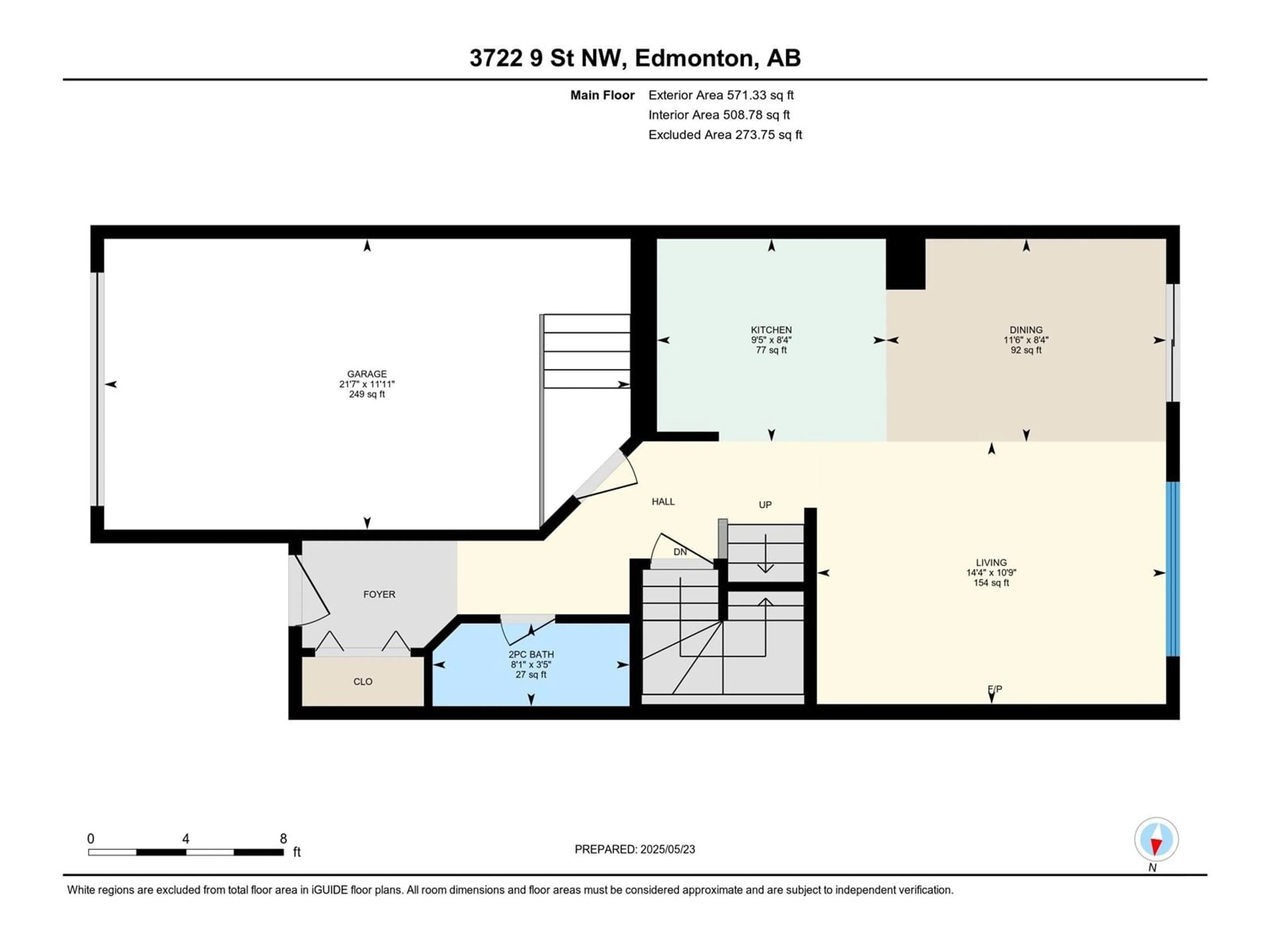 Floor plan for 3722 9 ST, Edmonton Alberta T6T0S3