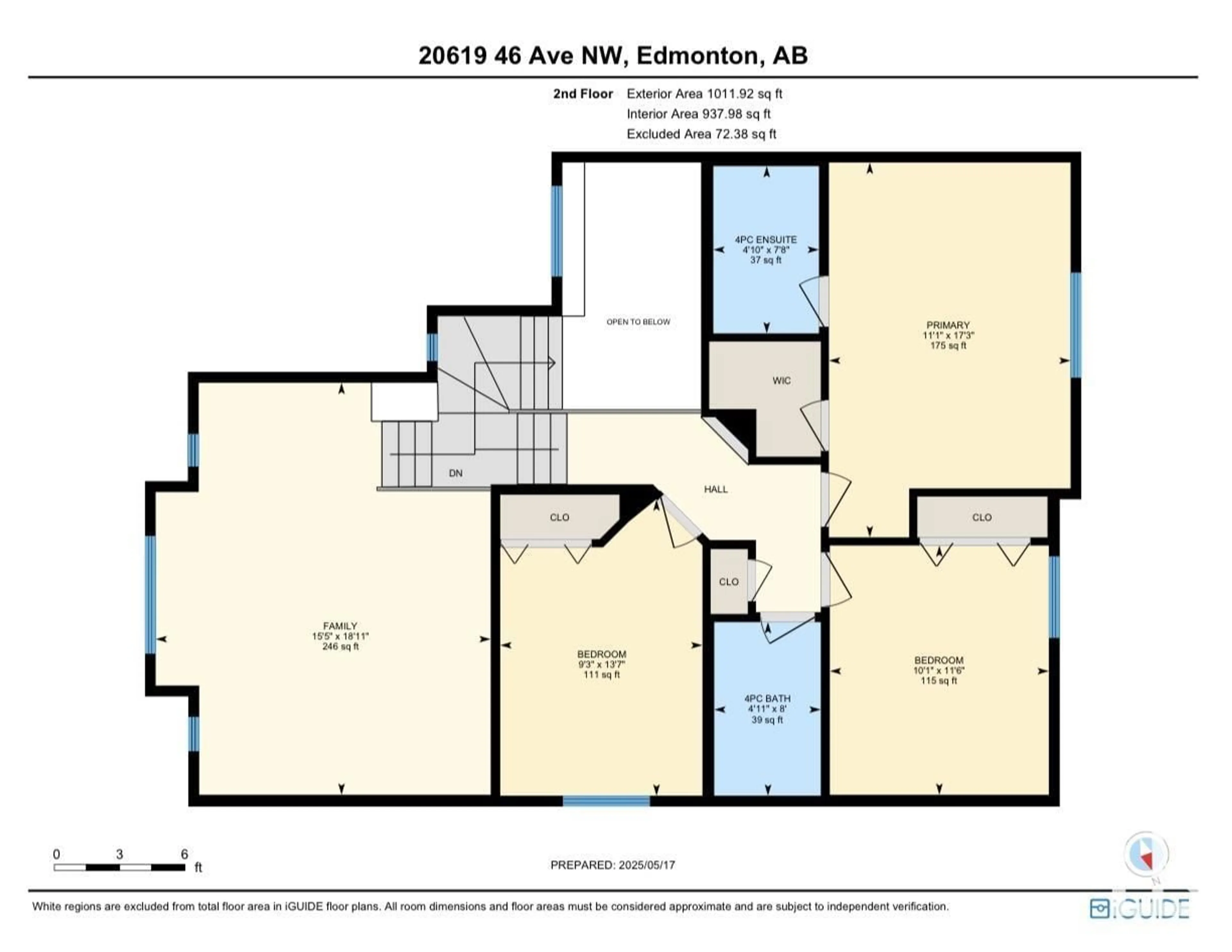 Floor plan for 20619 46 AV, Edmonton Alberta T6M0C2