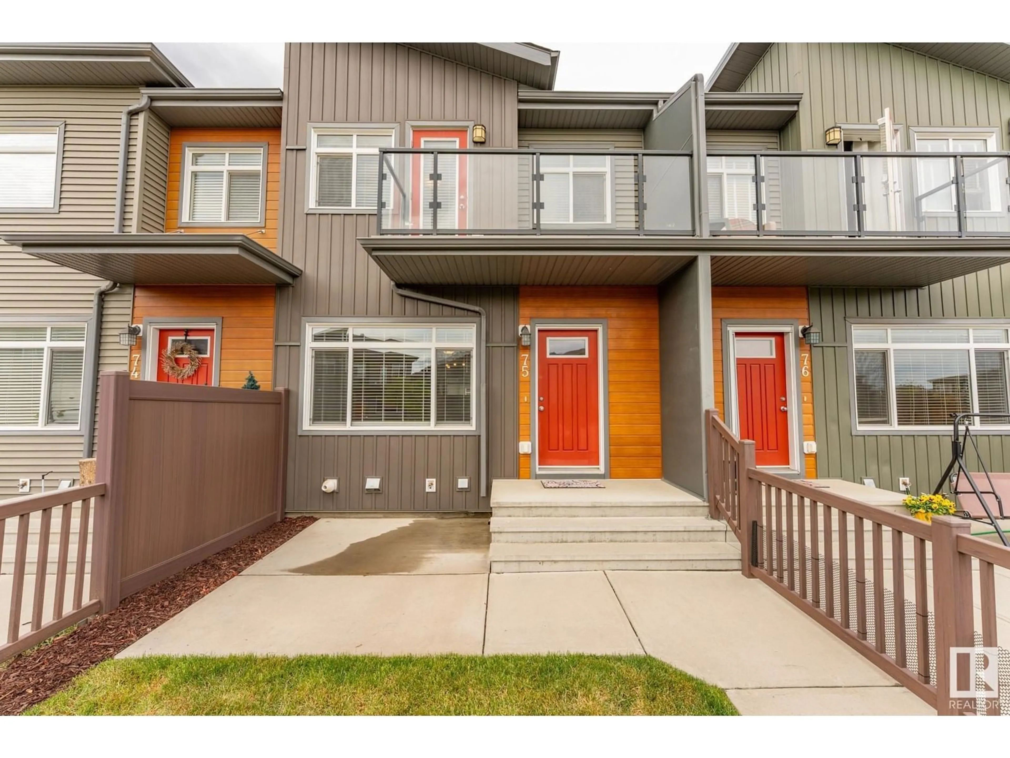 Home with vinyl exterior material, street for 75 - 7503 GETTY GATE, Edmonton Alberta T5T4S8