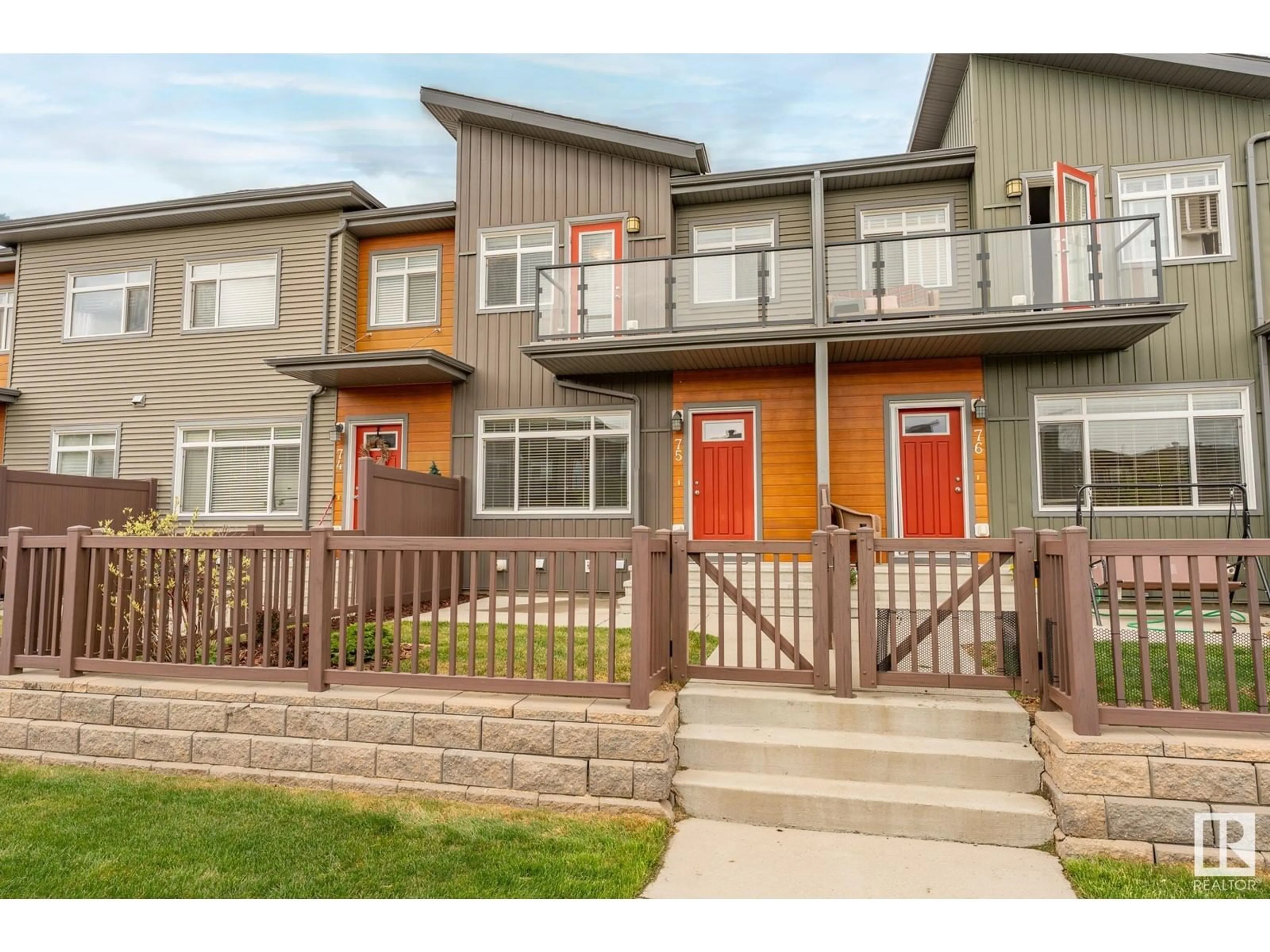 Home with vinyl exterior material, street for 75 - 7503 GETTY GATE, Edmonton Alberta T5T4S8