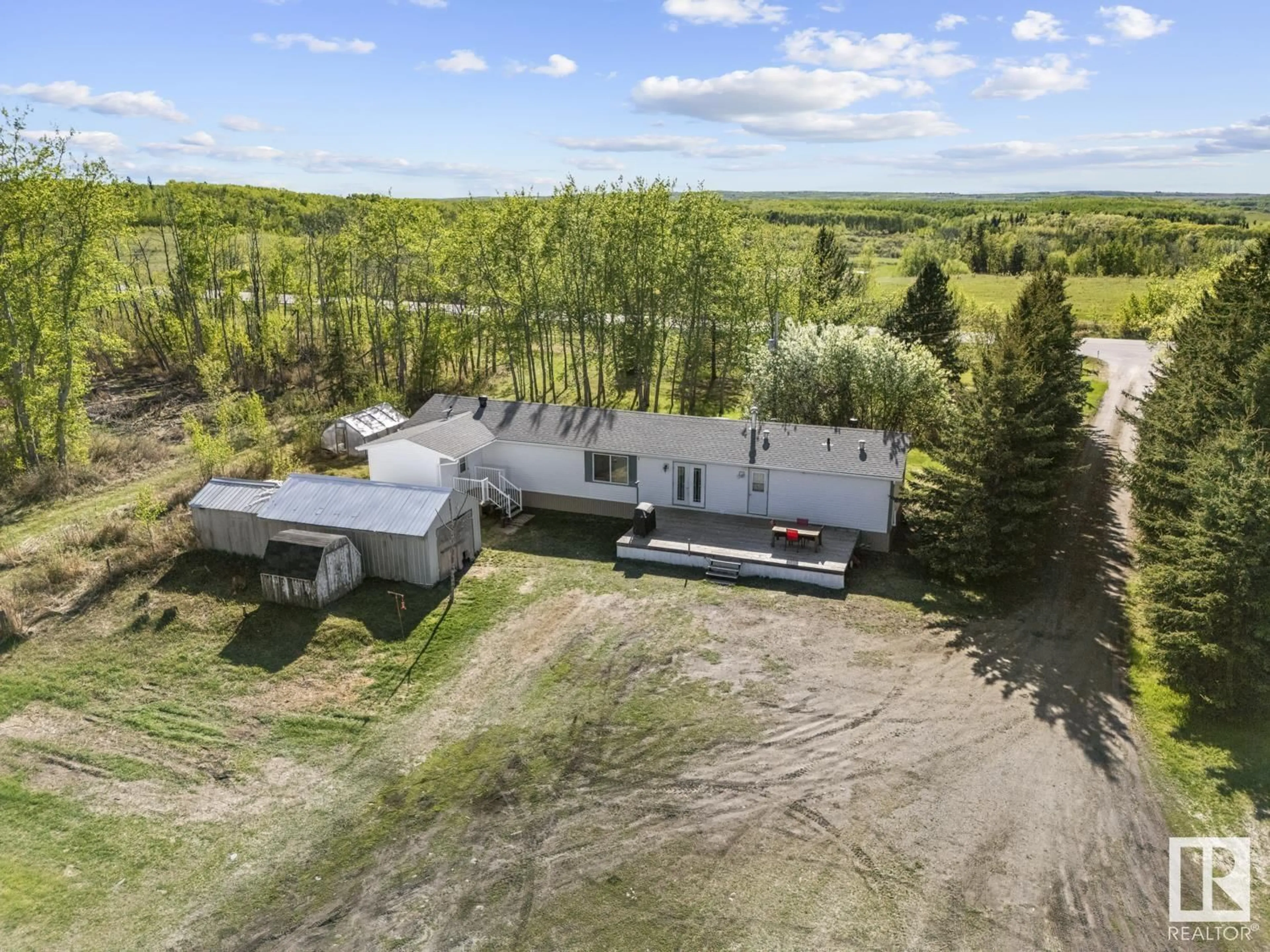 A pic from outside/outdoor area/front of a property/back of a property/a pic from drone, unknown for 60313 657 HI, Rural Bonnyville M.D. Alberta T9N2J6