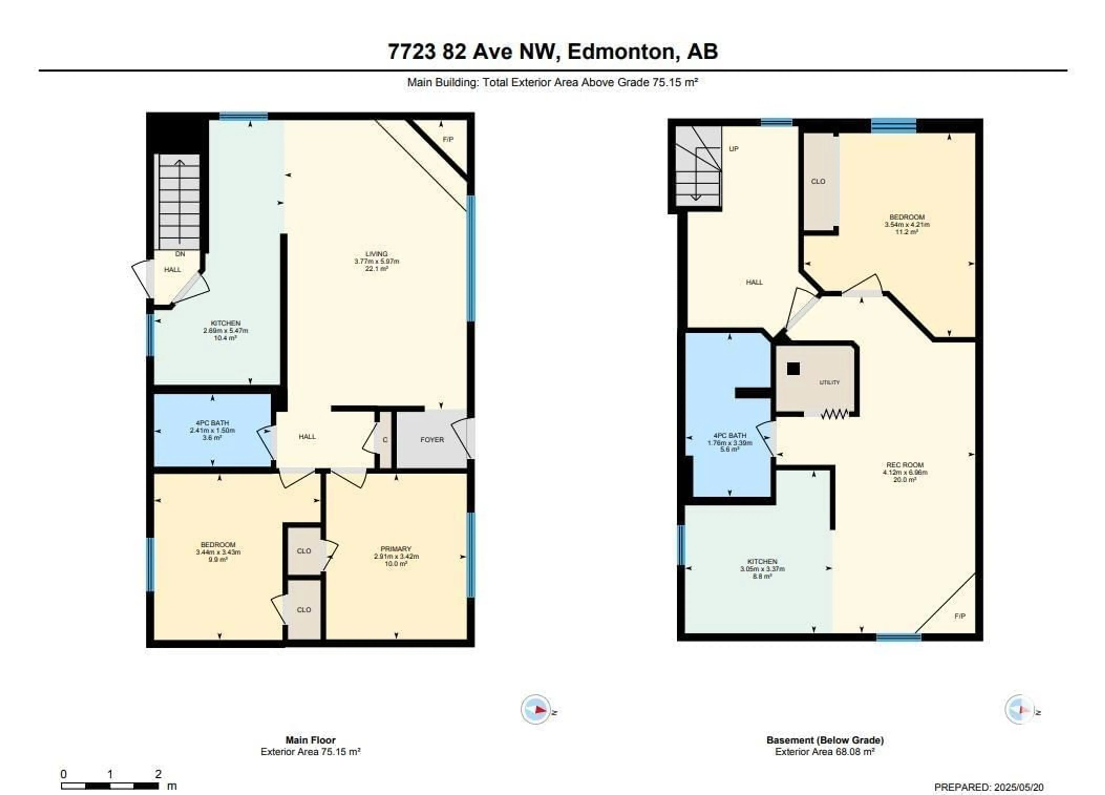 Floor plan for 7723 82 AV, Edmonton Alberta T6C0X8