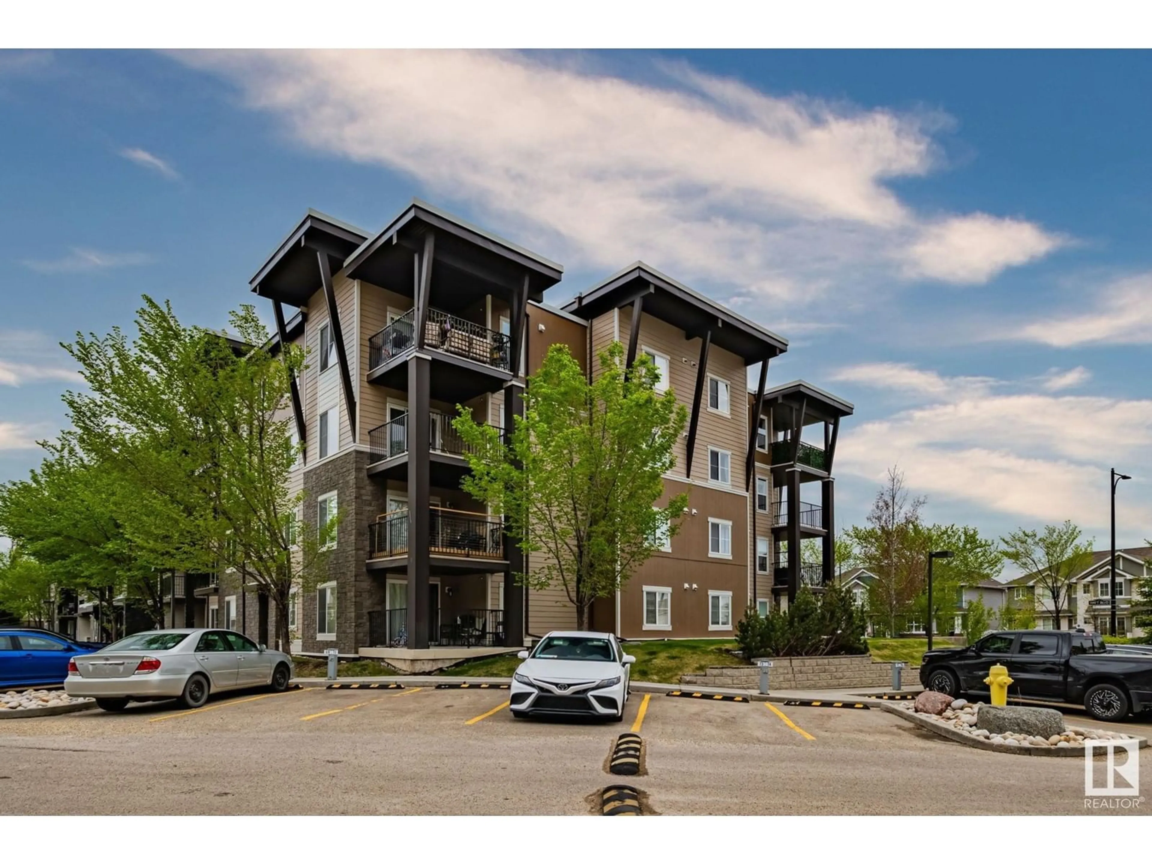 A pic from outside/outdoor area/front of a property/back of a property/a pic from drone, unknown for #416 - 530 WATT BV, Edmonton Alberta T6X1P7