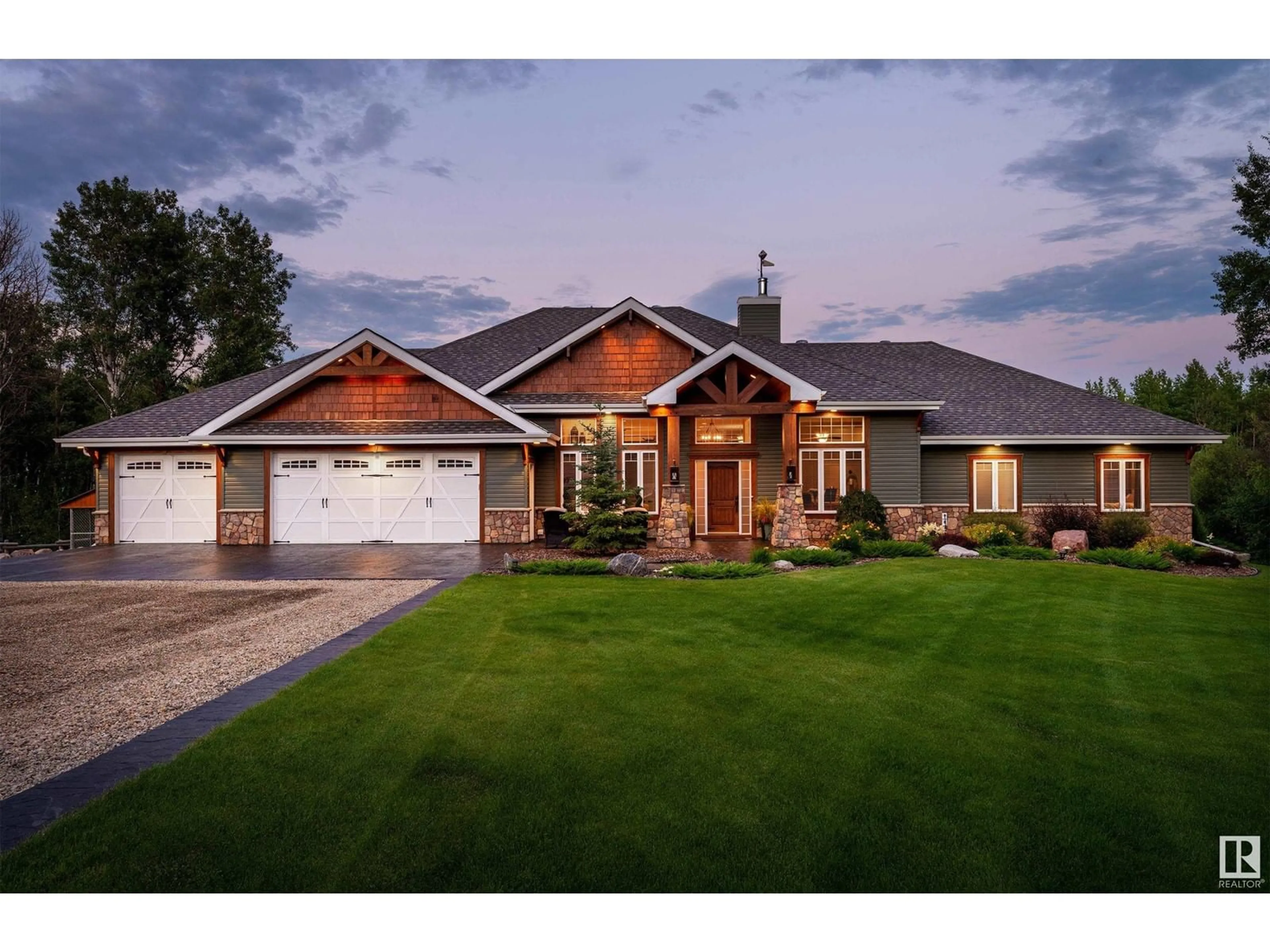 Home with brick exterior material, street for 54313 RGE ROAD 11, Rural Sturgeon County Alberta T8R0K7