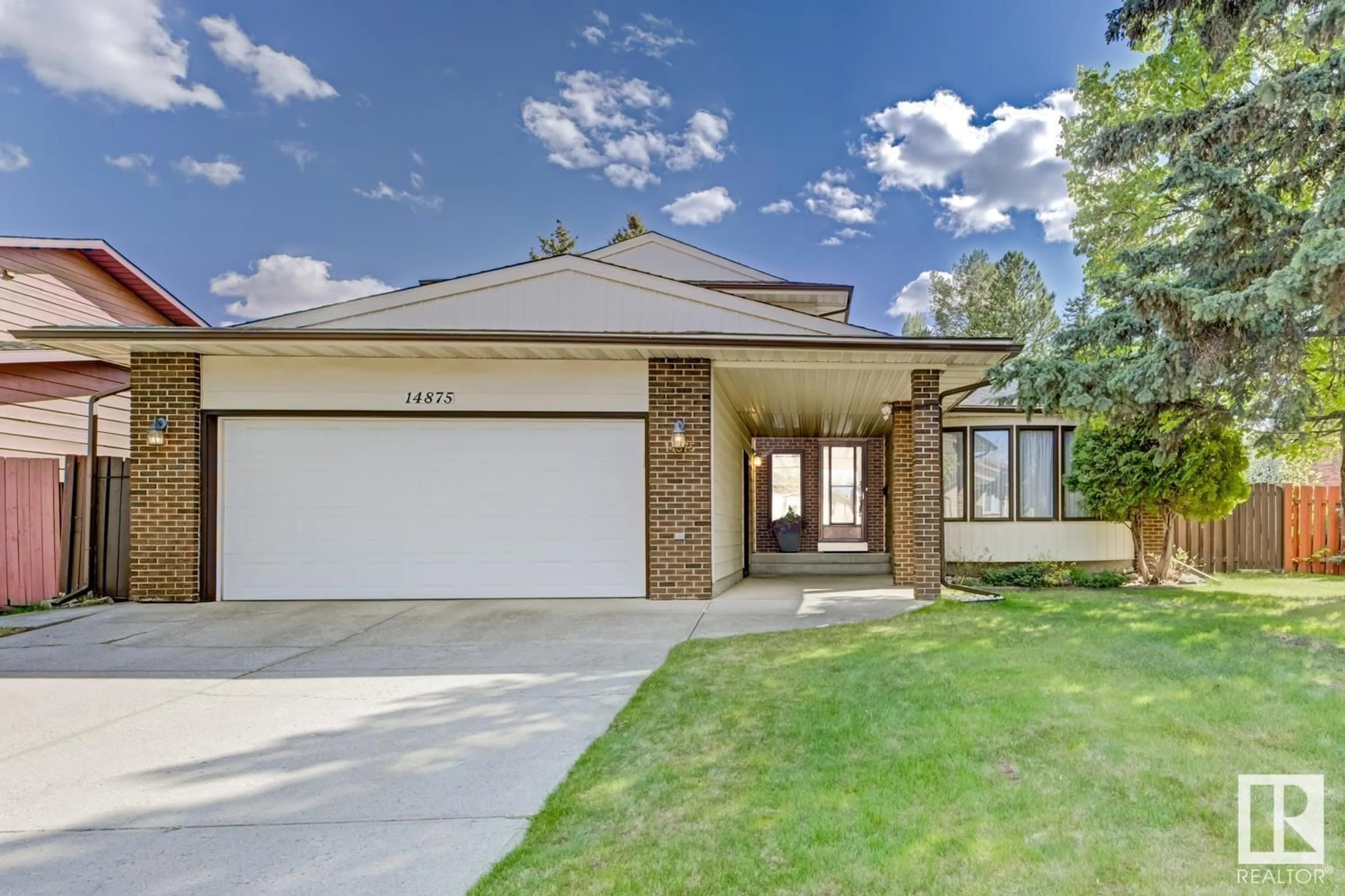 Home with brick exterior material, street for 14875 43 AV, Edmonton Alberta T6H5V5