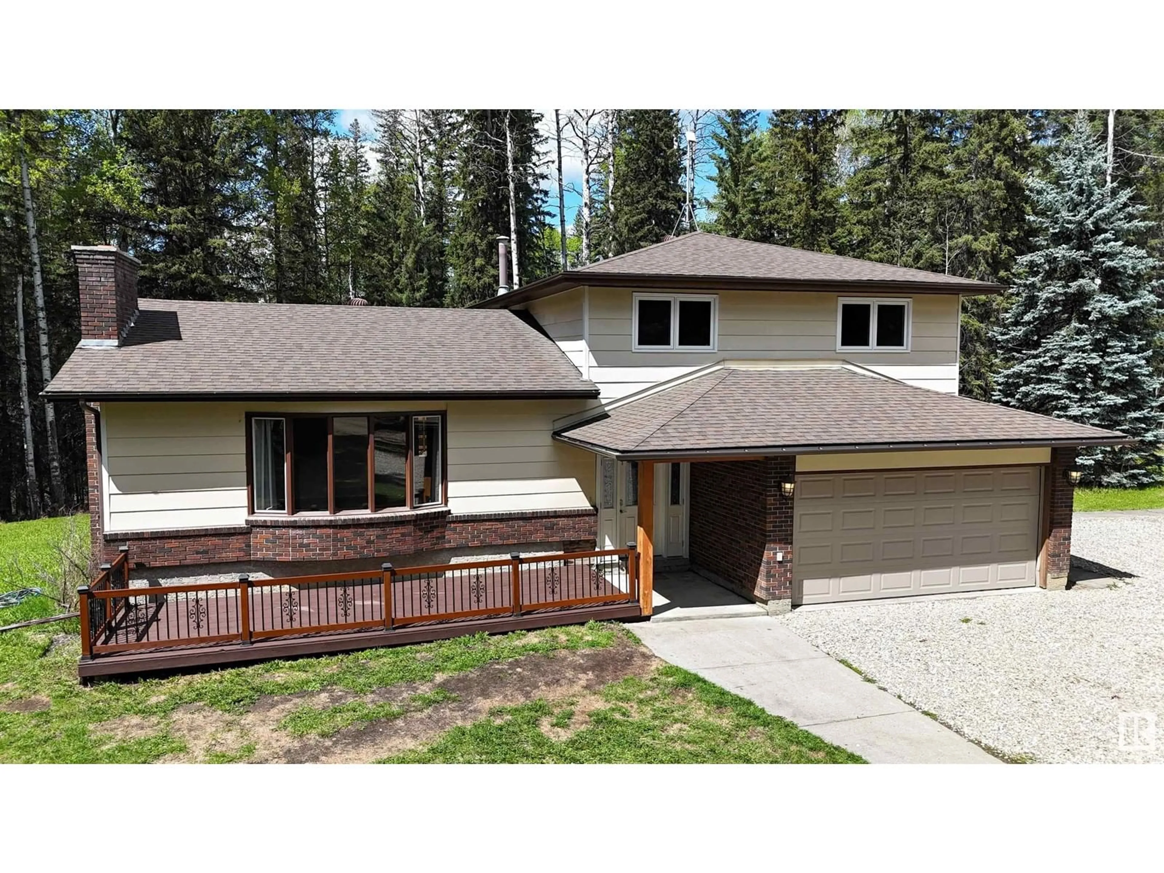 A pic from outside/outdoor area/front of a property/back of a property/a pic from drone, street for 16422 HWY 748 EAST, Rural Yellowhead Alberta T7E3P1