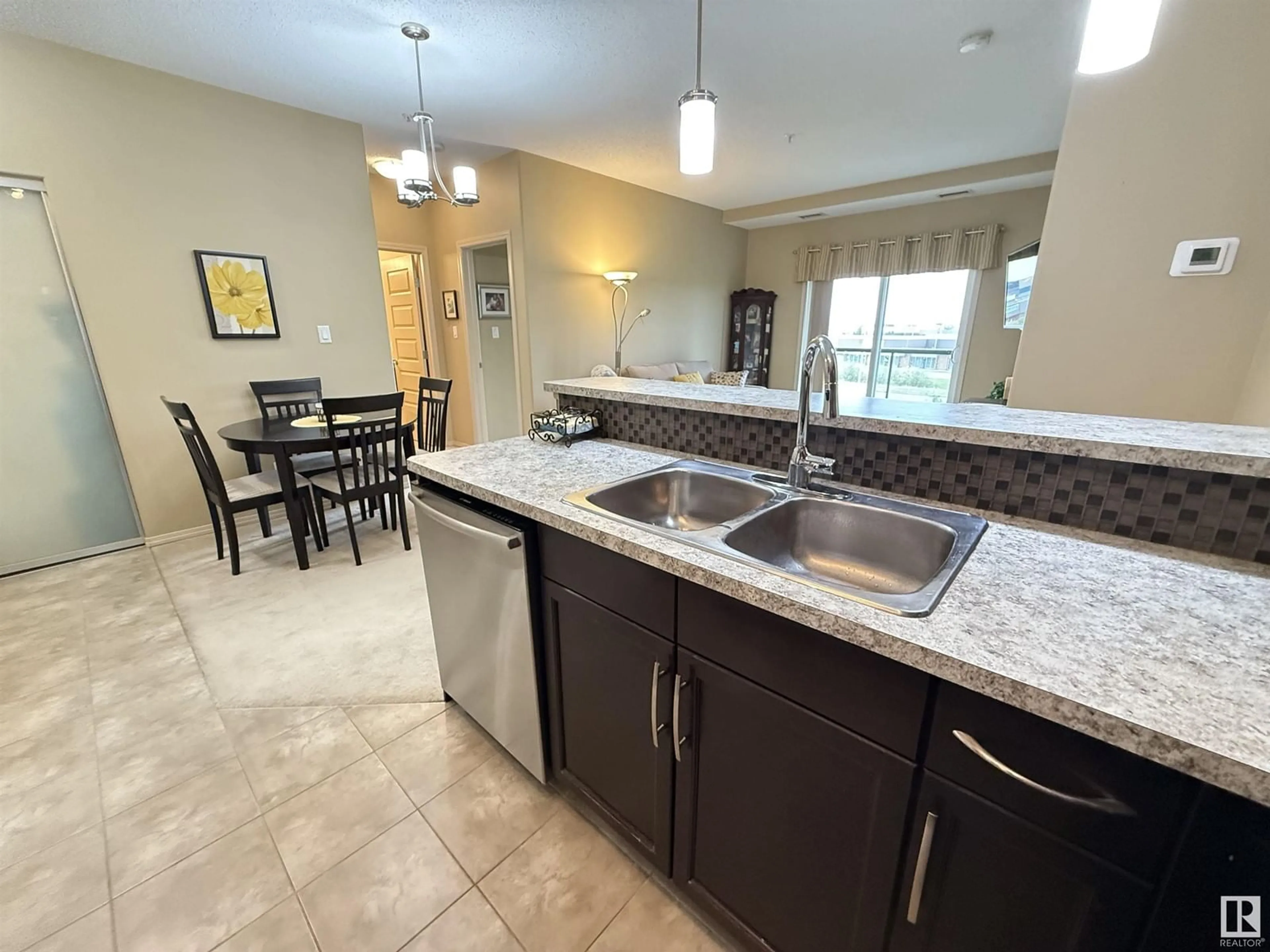 Open concept kitchen, ceramic/tile floor for 341 - 7825 71 ST, Edmonton Alberta T6B3R9