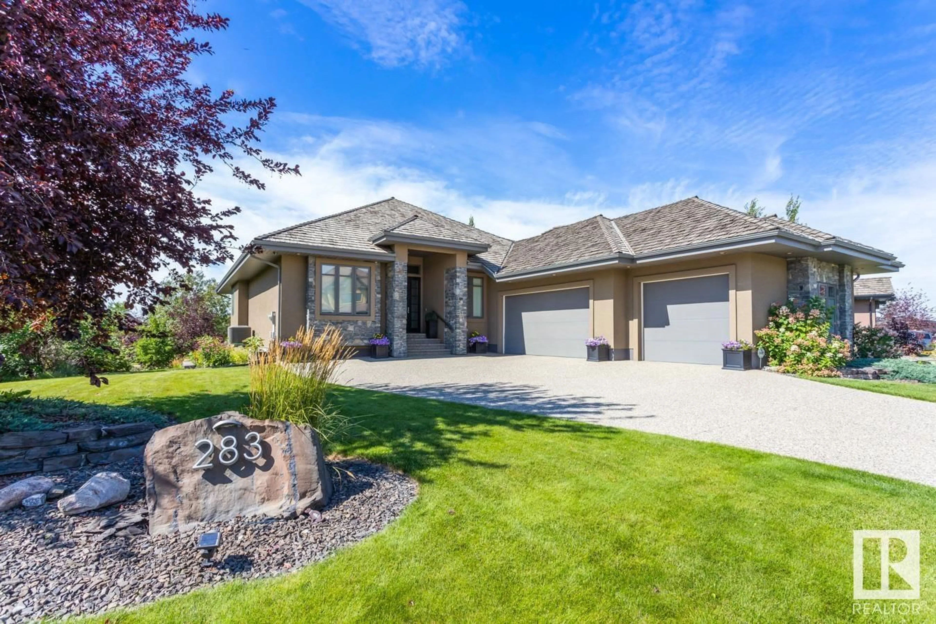 Home with brick exterior material, street for 283 RGE ROAD 233, Rural Strathcona County Alberta T8B1C6