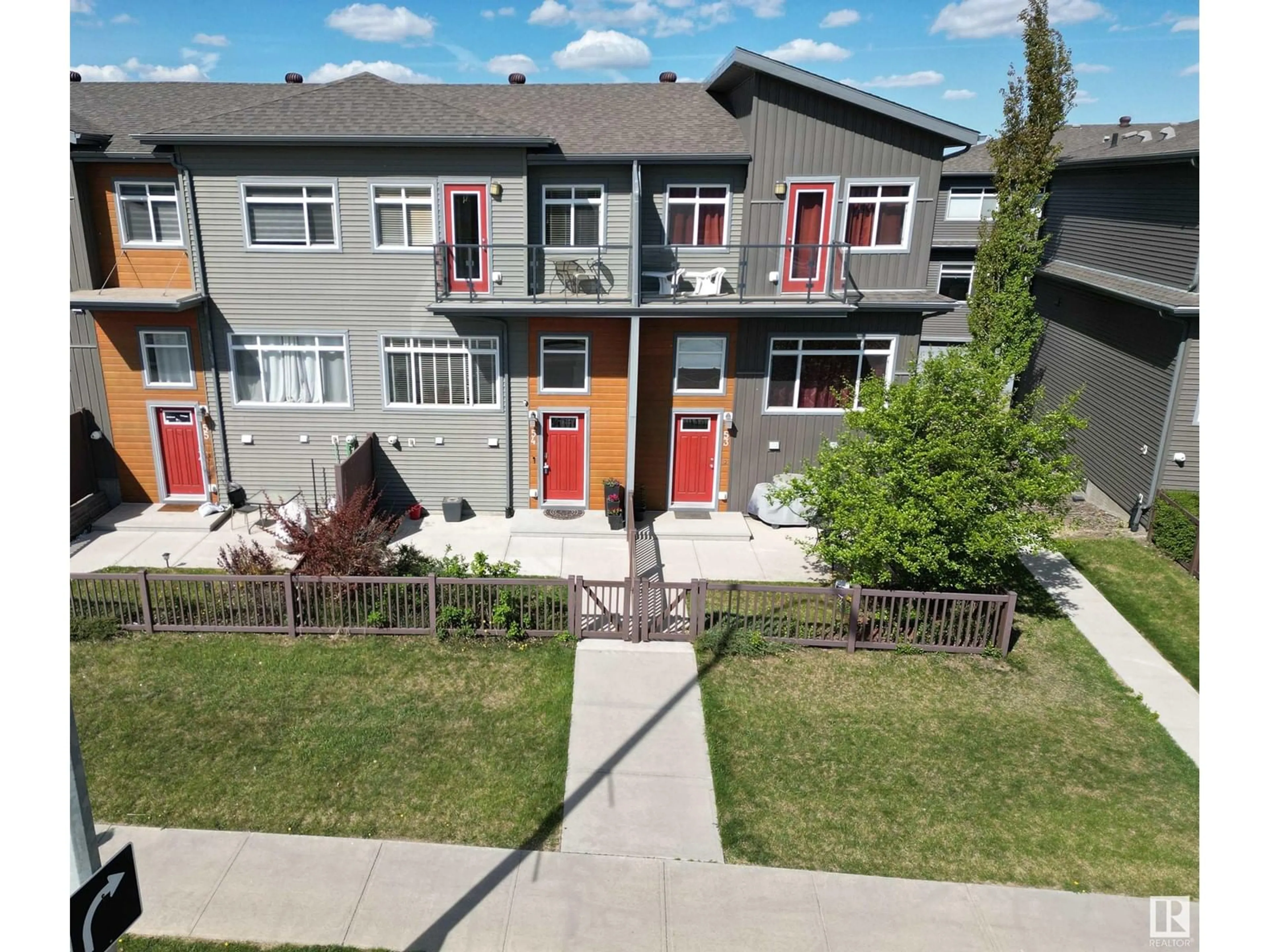 A pic from outside/outdoor area/front of a property/back of a property/a pic from drone, street for #54 - 7503 GETTY GATE, Edmonton Alberta T5T4S8