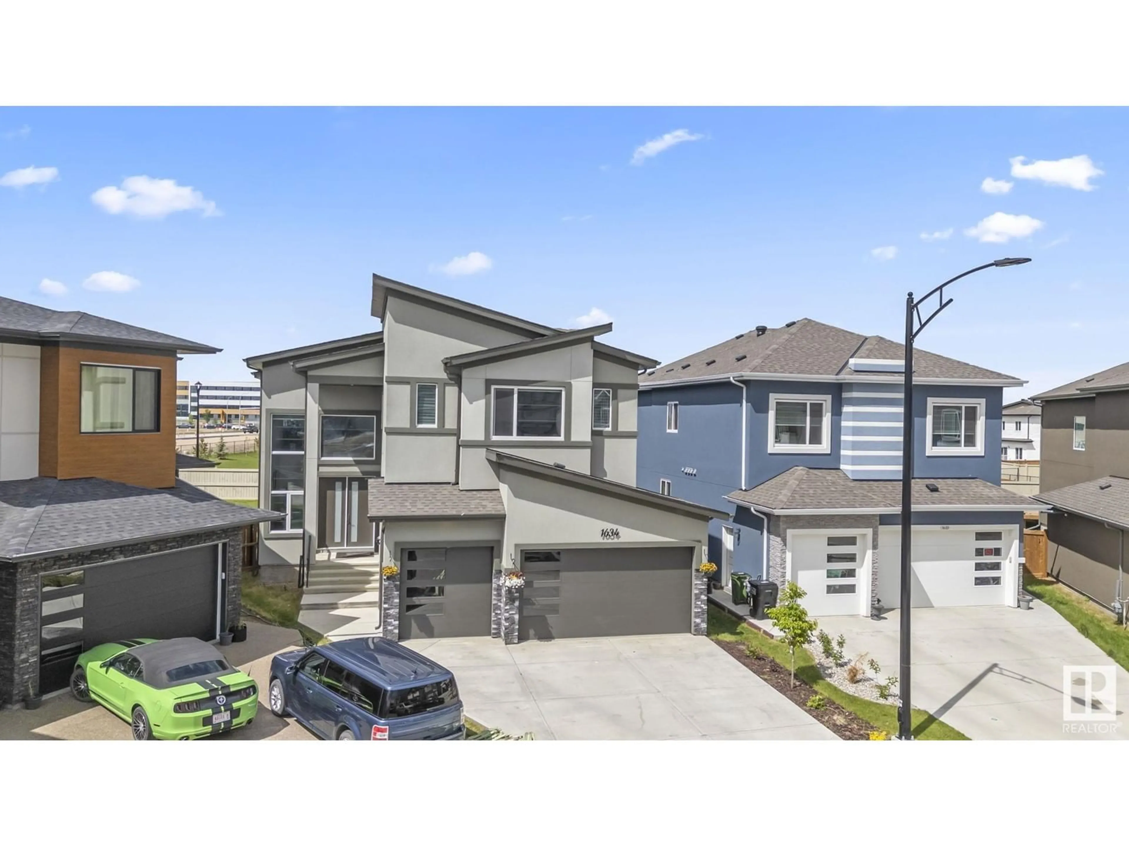 A pic from outside/outdoor area/front of a property/back of a property/a pic from drone, street for NW - 1634 16A ST, Edmonton Alberta T6T2S1