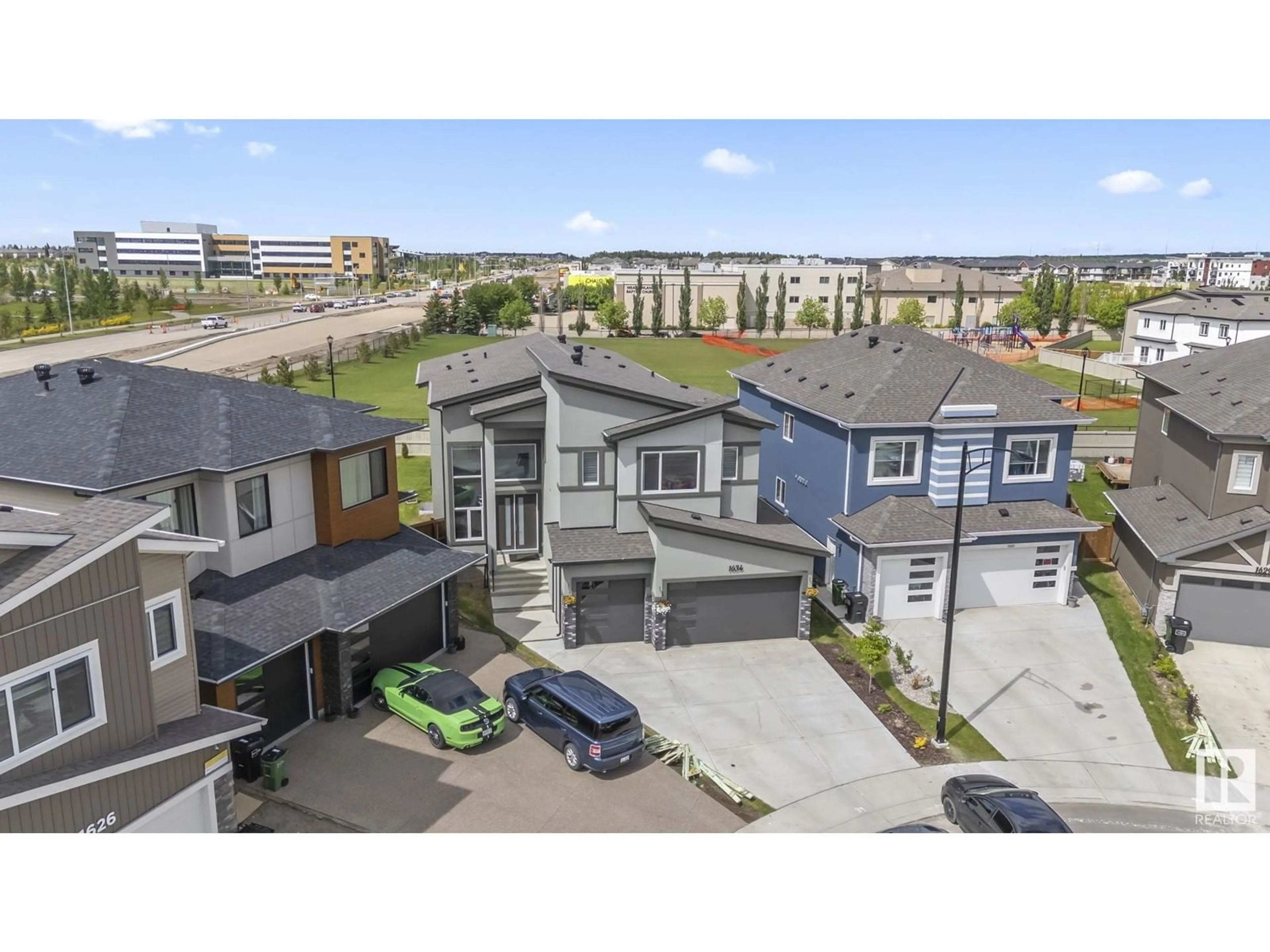 A pic from outside/outdoor area/front of a property/back of a property/a pic from drone, street for NW - 1634 16A ST, Edmonton Alberta T6T2S1